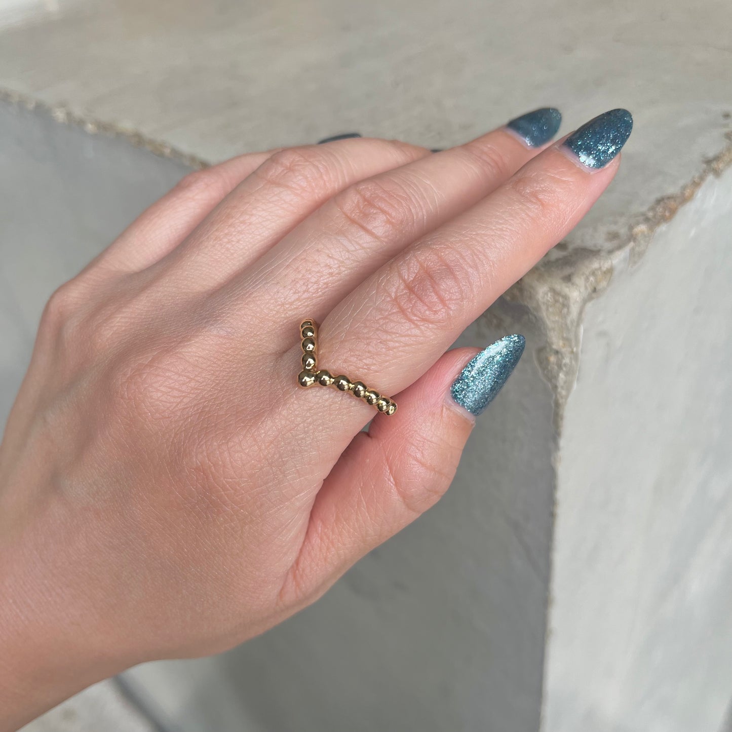 Brass plain ring〈tsubu〉