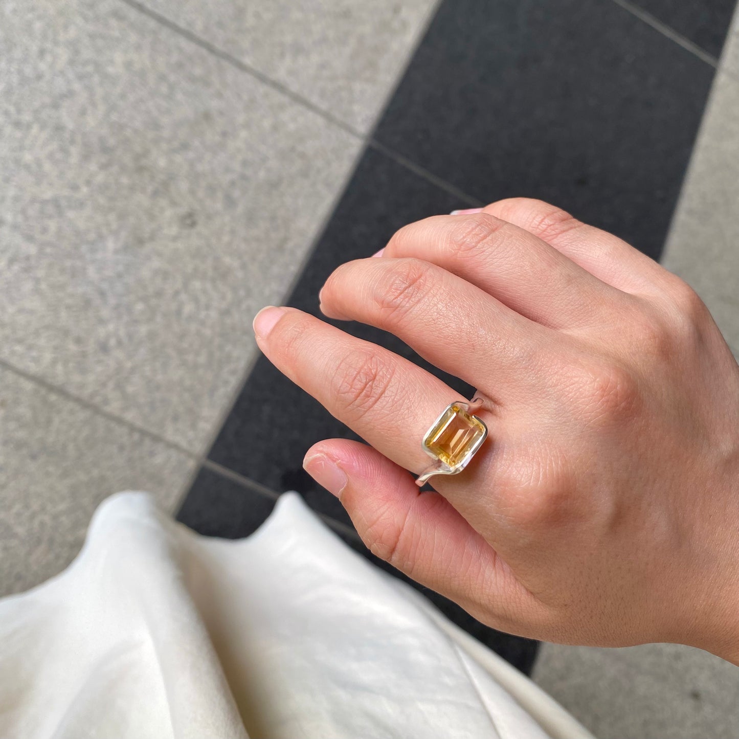 Silver925 square ring 2