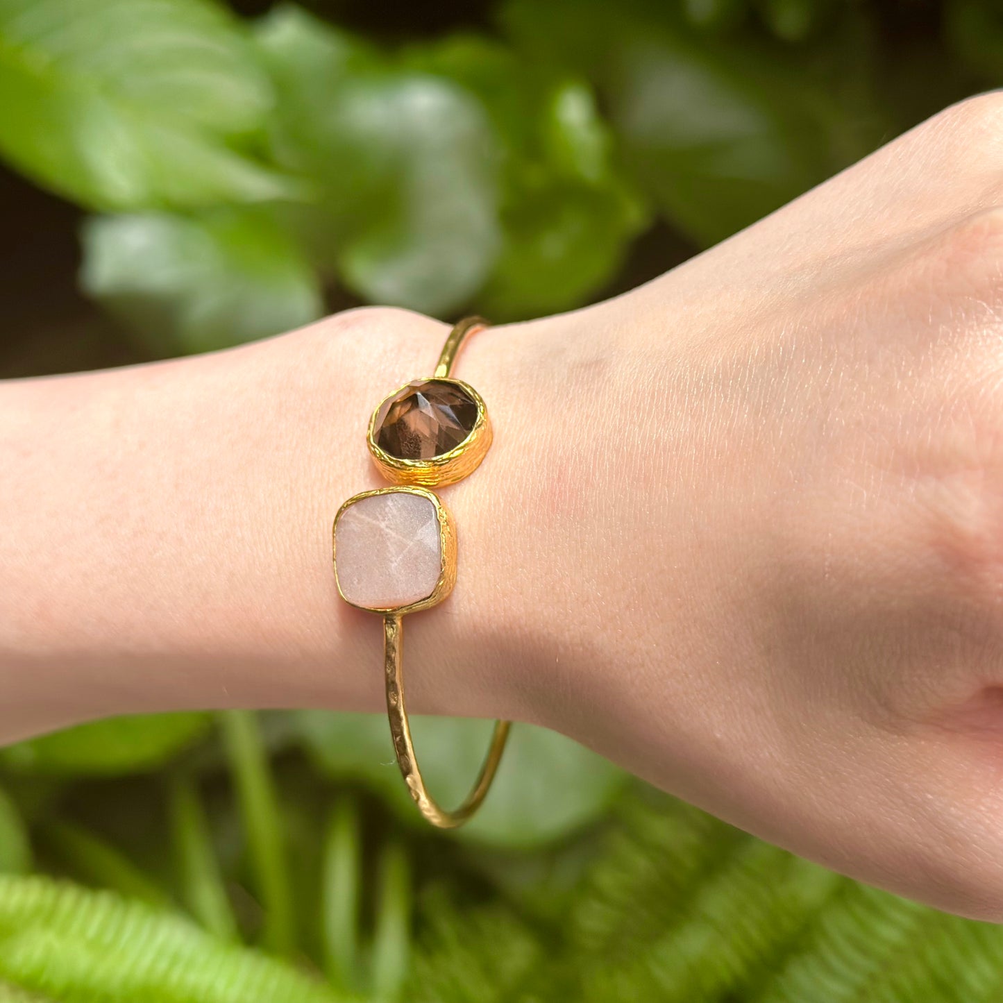 Brass 2stone Bangle 1