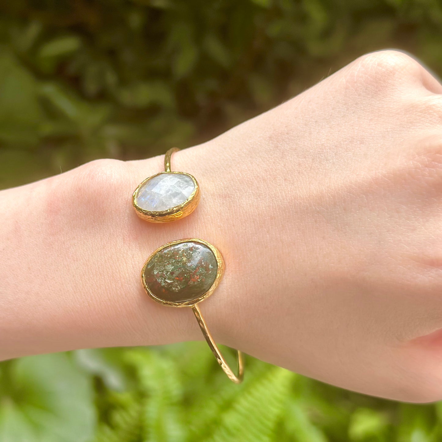 Brass 2stone Bangle 2
