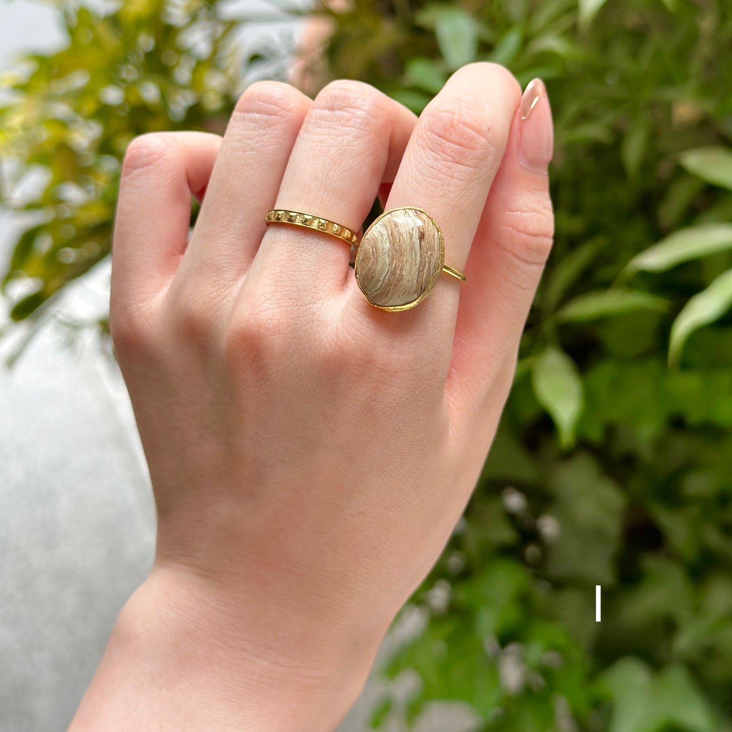 Brass 1stone ring 4