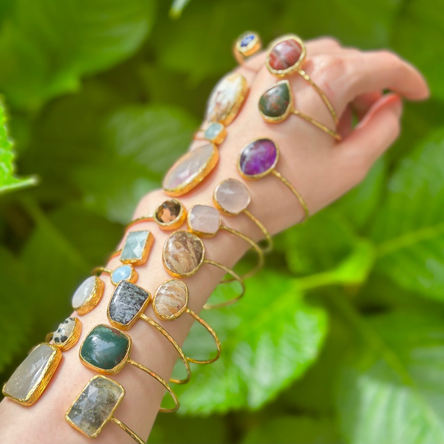 Brass 2stone Bangle 1