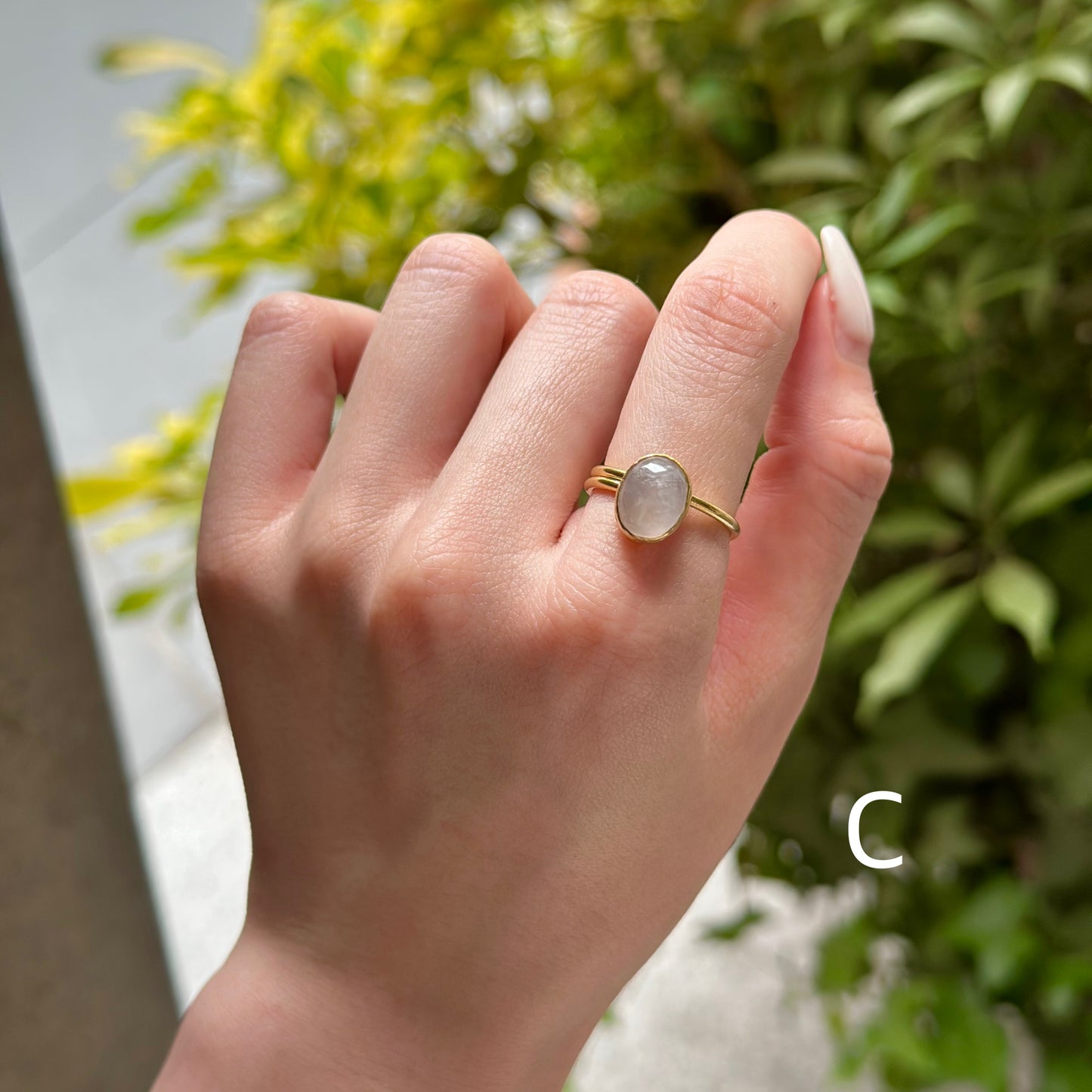 Brass 1stone ring