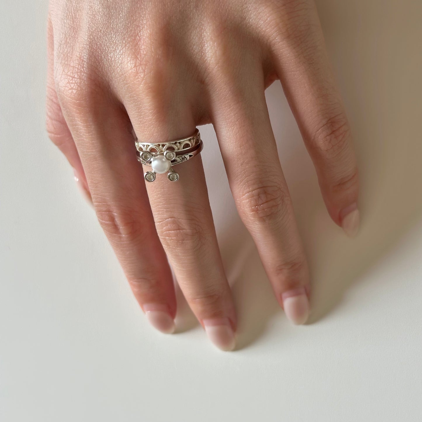 【poco】Pearl design ring 1