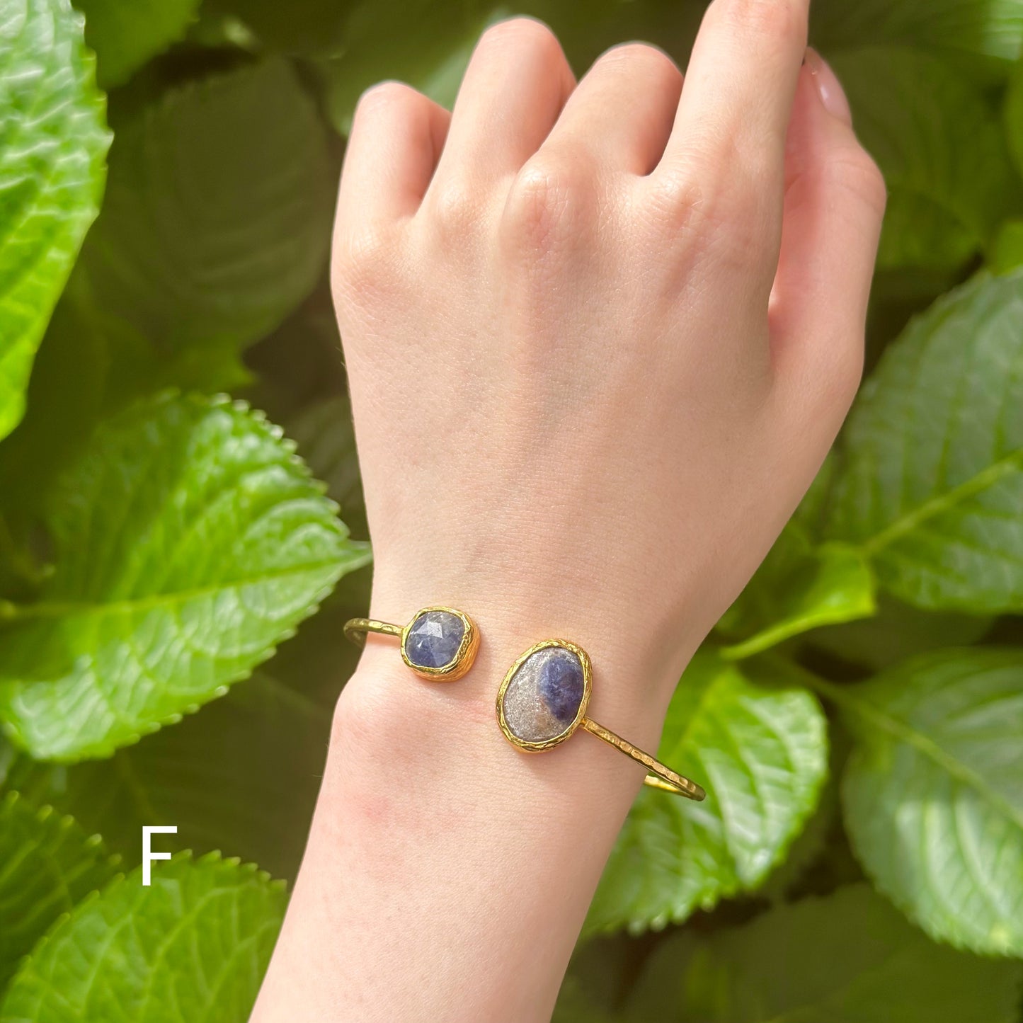 Brass 2stone Bangle 2