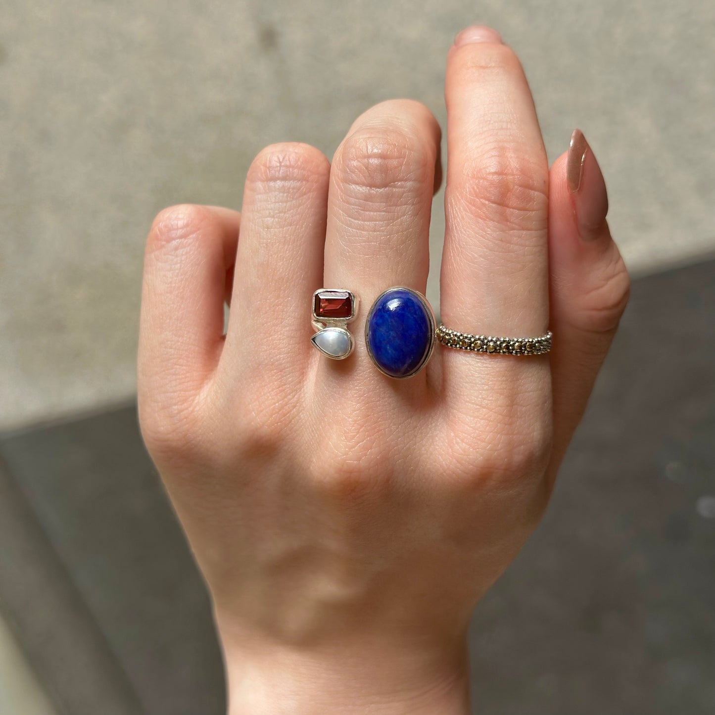 Silver925 3stone ring 2