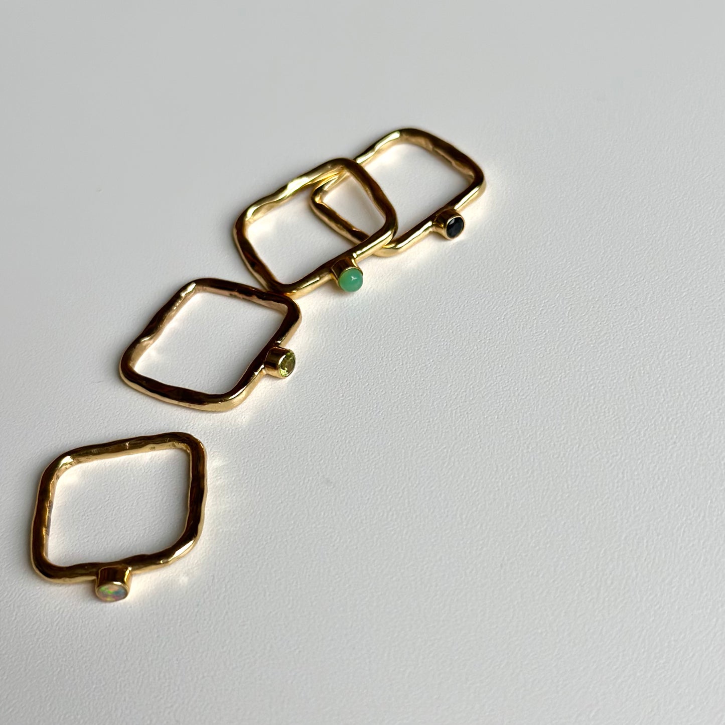 Brass square petit ring