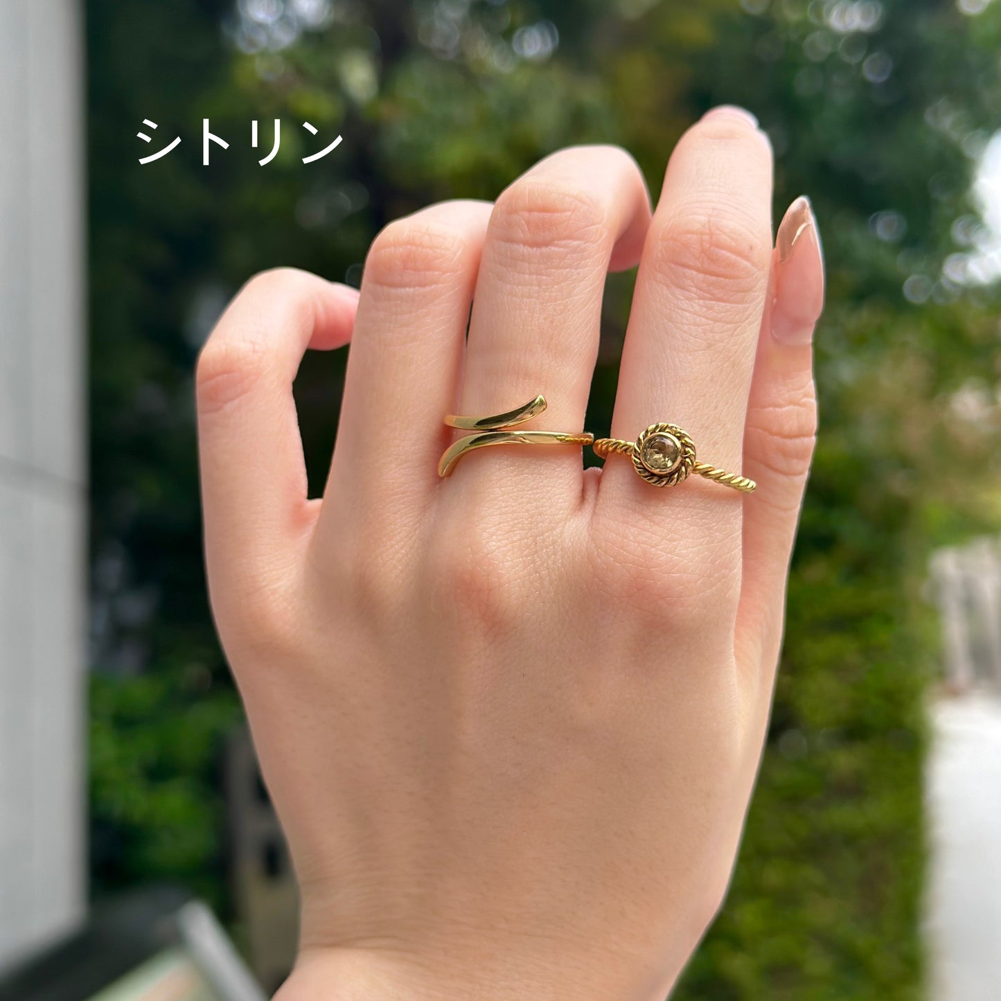 Brass petit ring〈twist 1〉