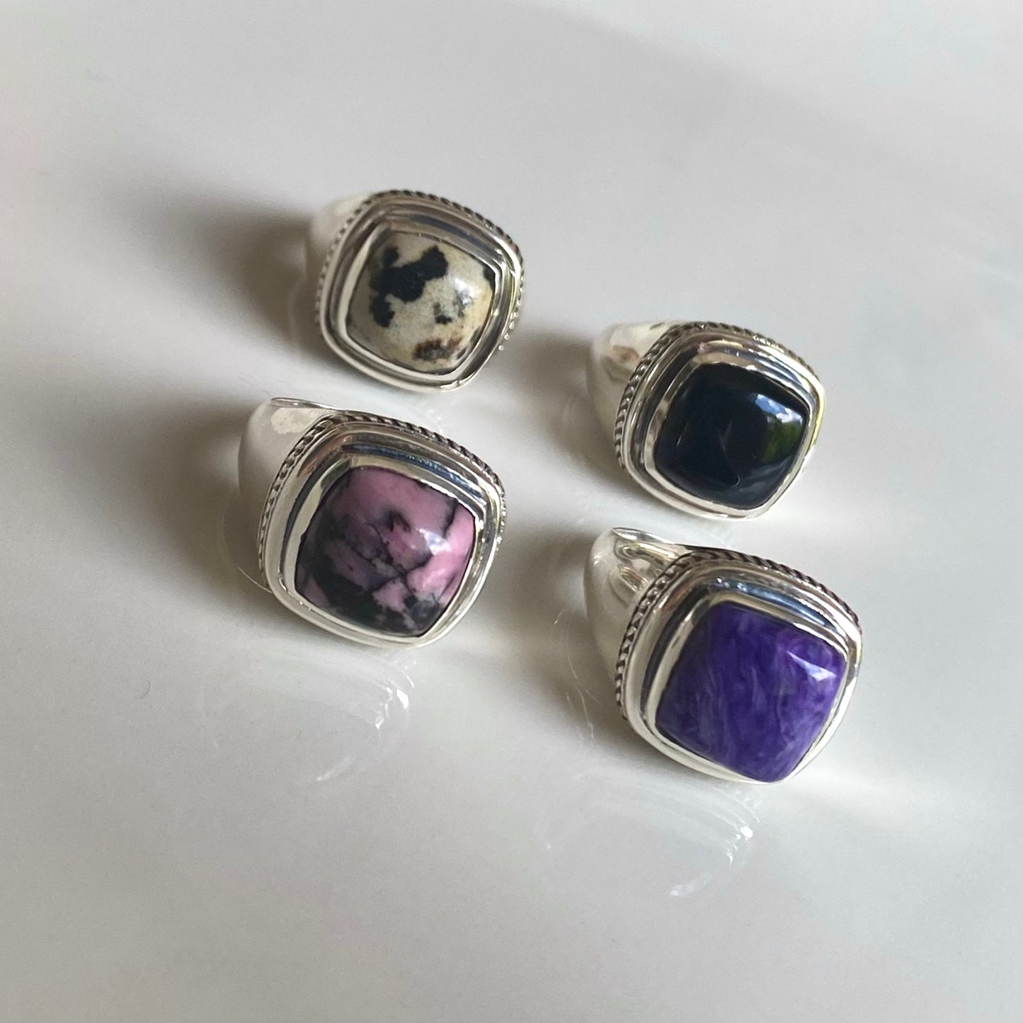 Silver925 square ring 4