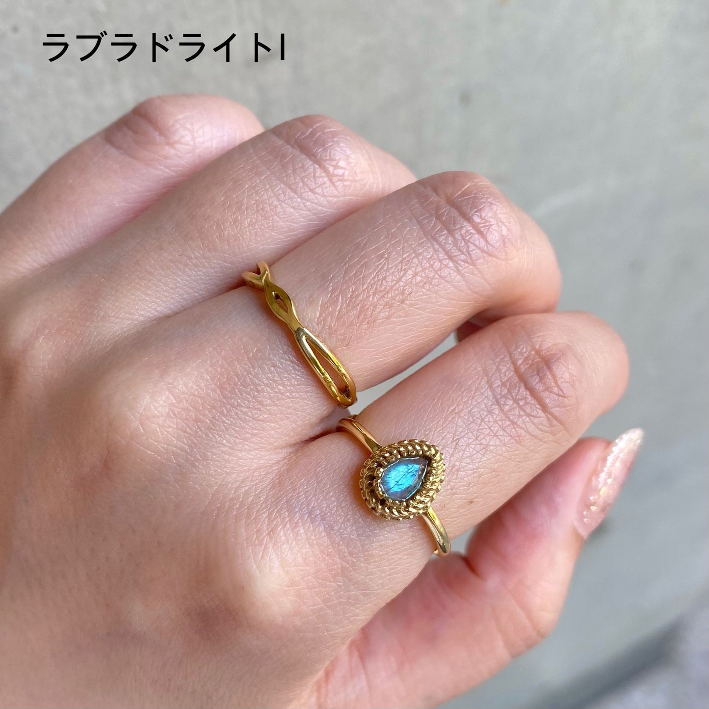 Brass petit ring〈gray〉