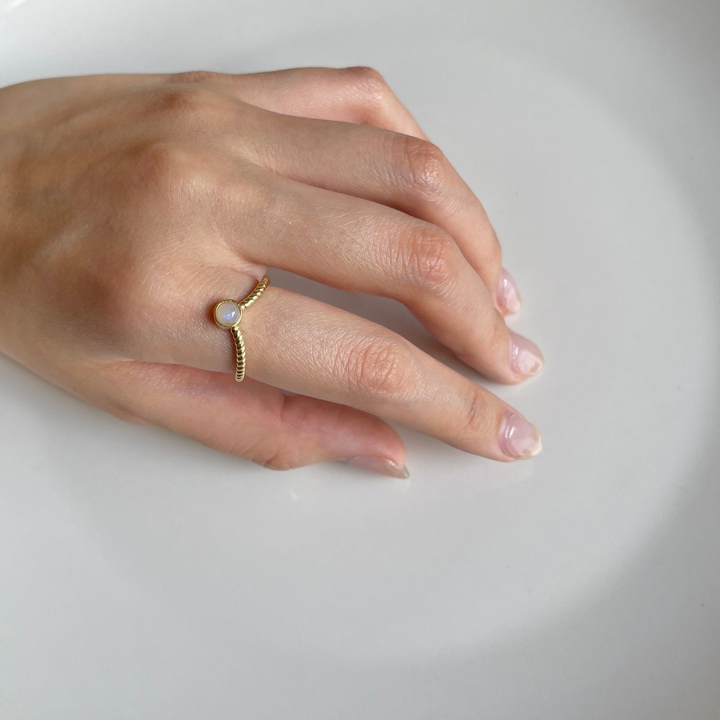 Brass V design ring