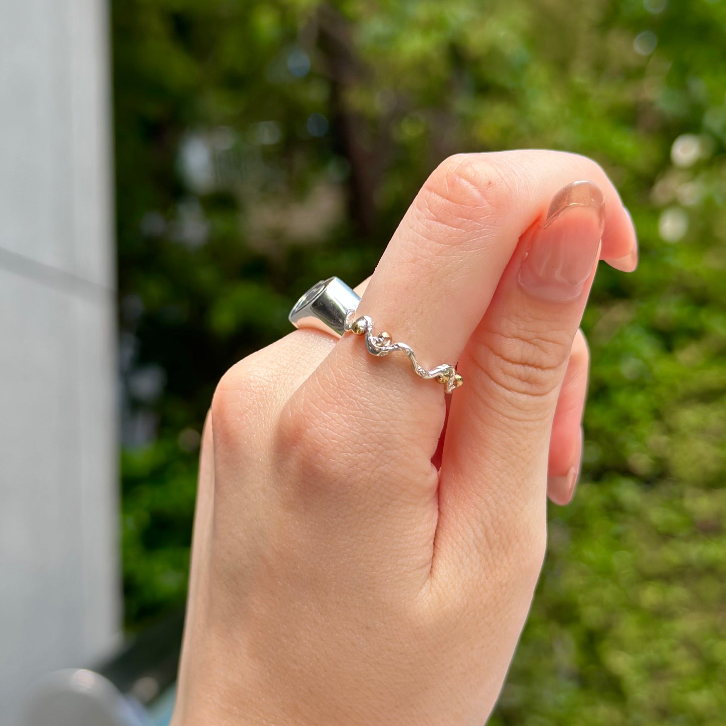 Silver925×Brass plain ring 1