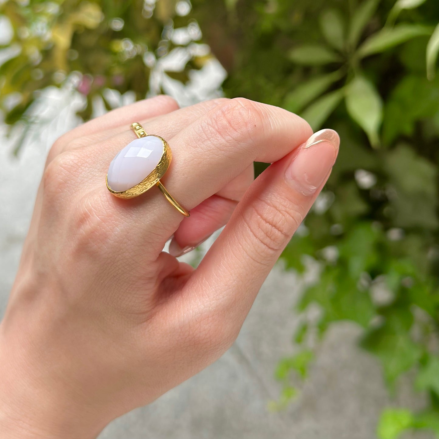 Brass 1stone ring 3