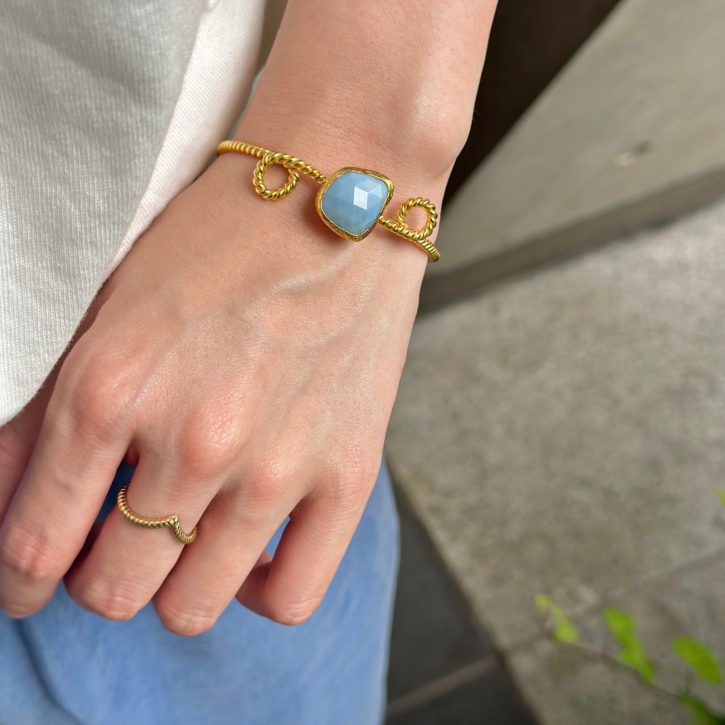 Brass twist bangle