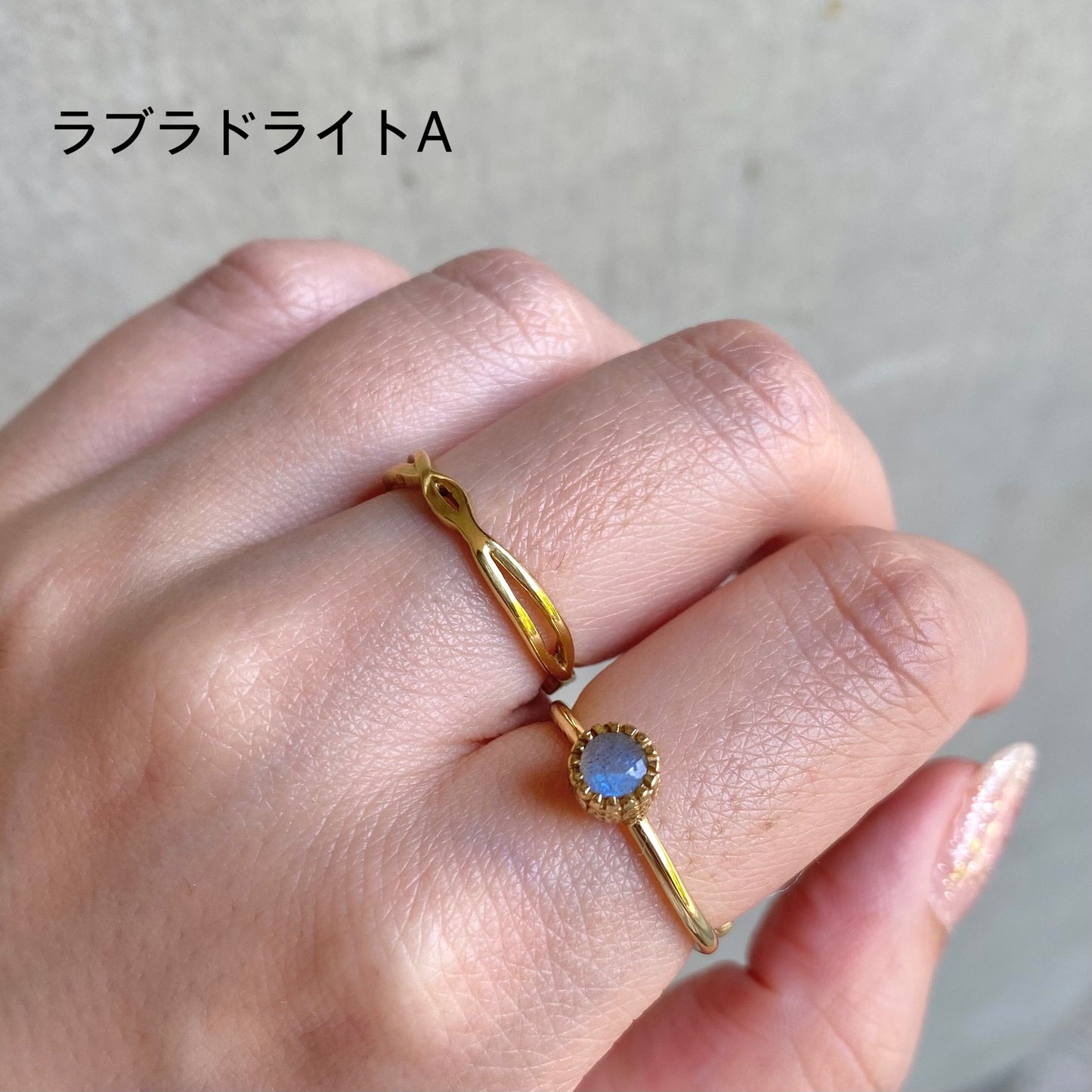Brass petit ring〈gray〉