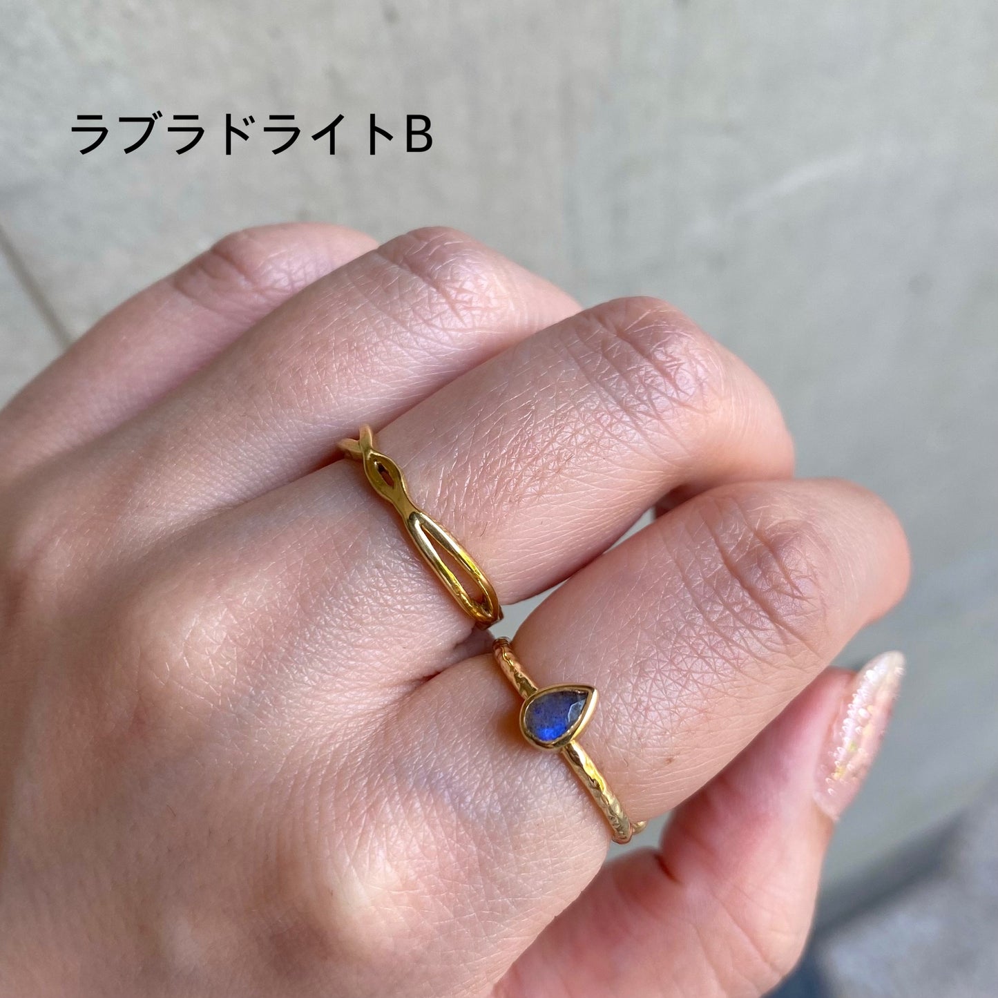 Brass petit ring〈gray〉
