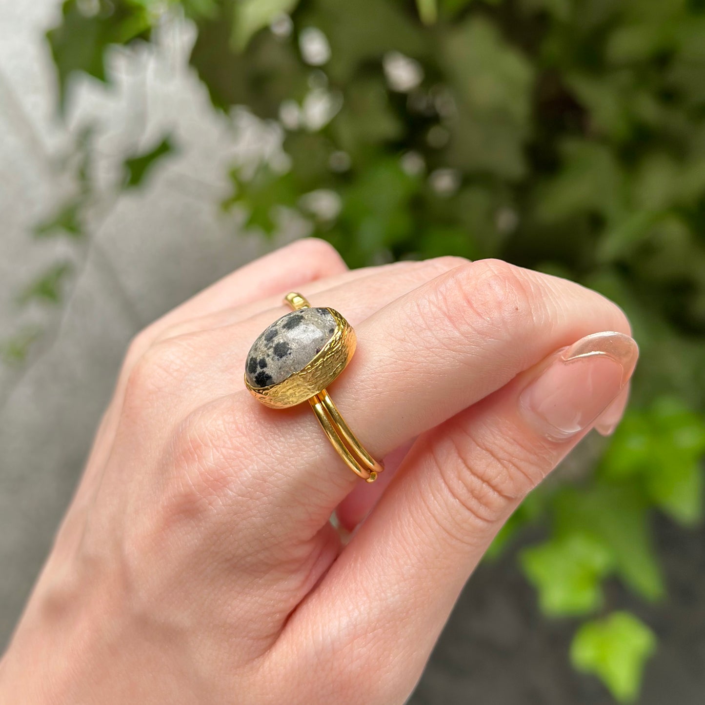Brass 1stone ring 5