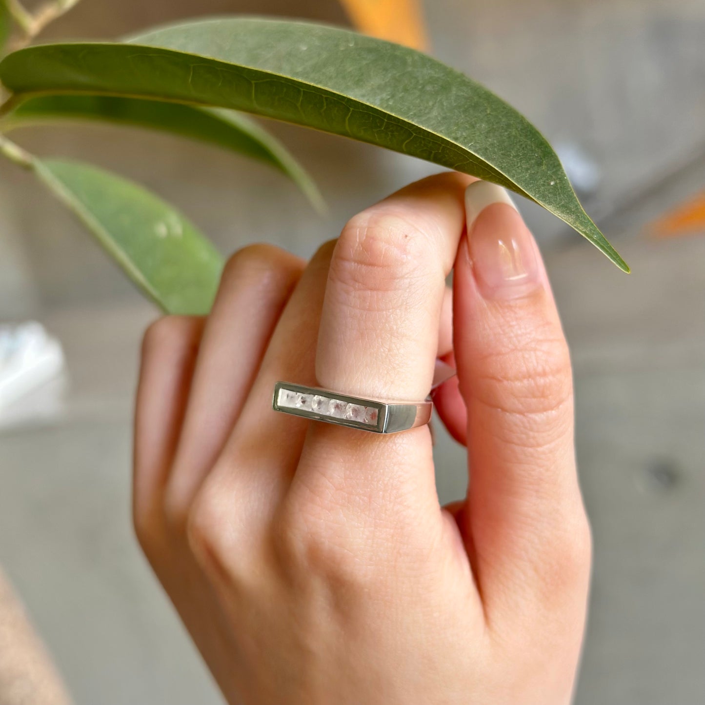 【poco】6stone line ring