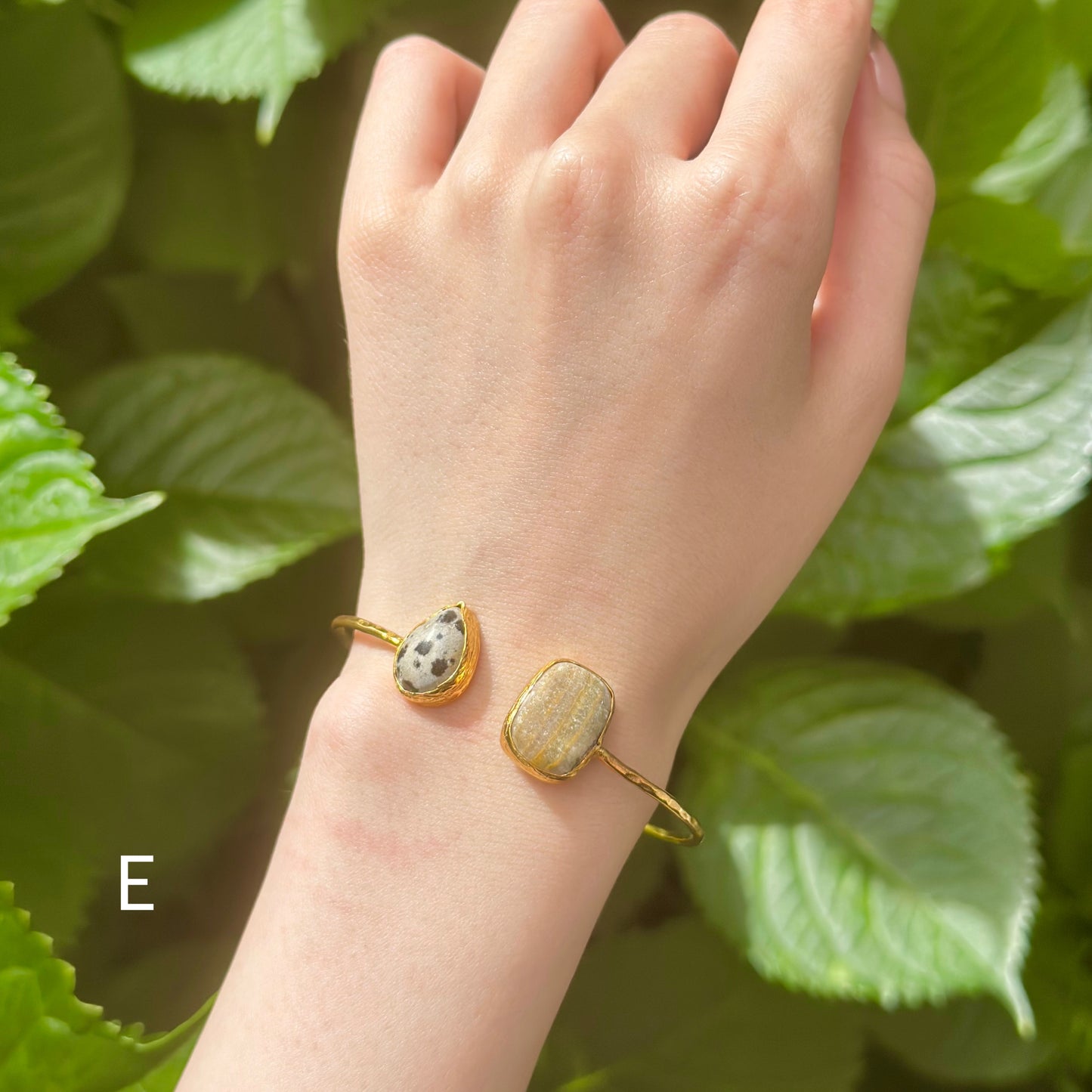 Brass 2stone Bangle 2