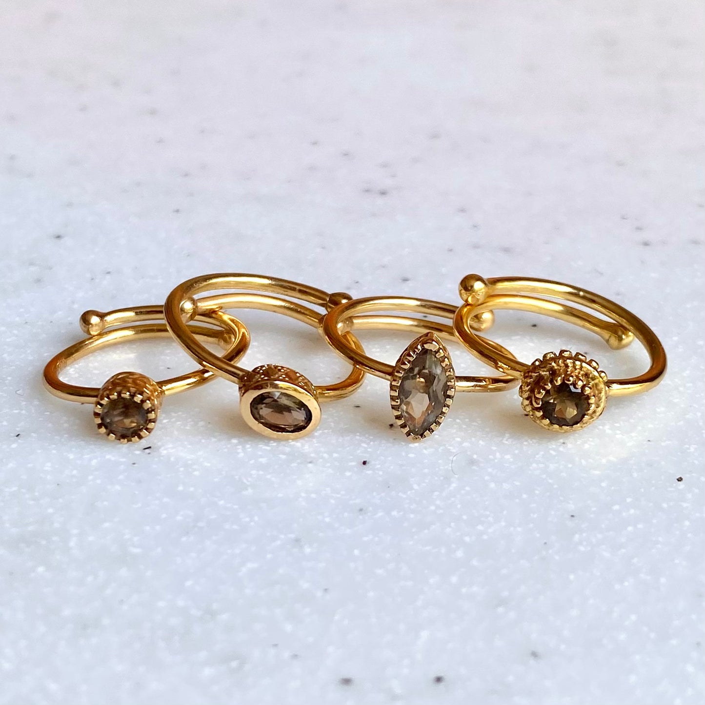 Brass petit ring〈brown〉