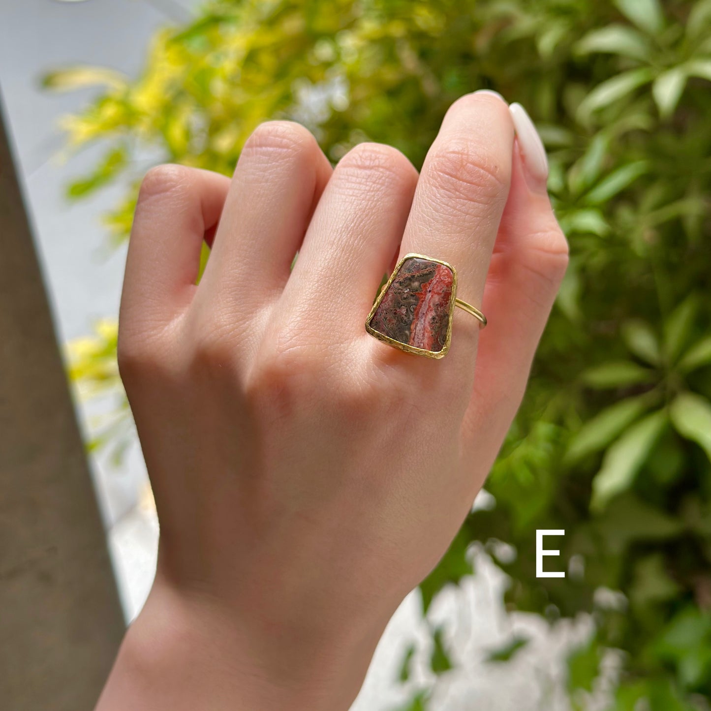 Brass 1stone ring