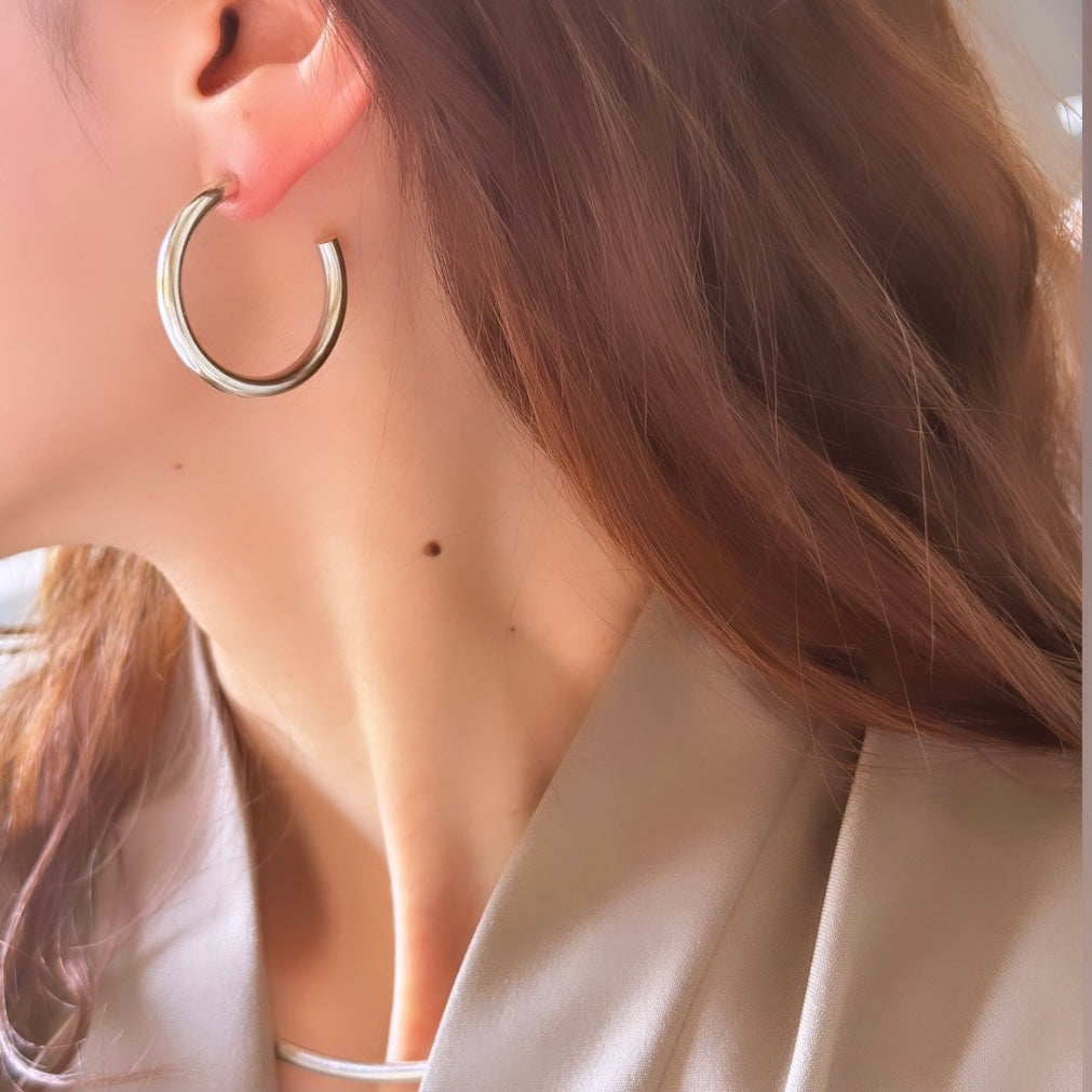 Silver925 plain pierce 3