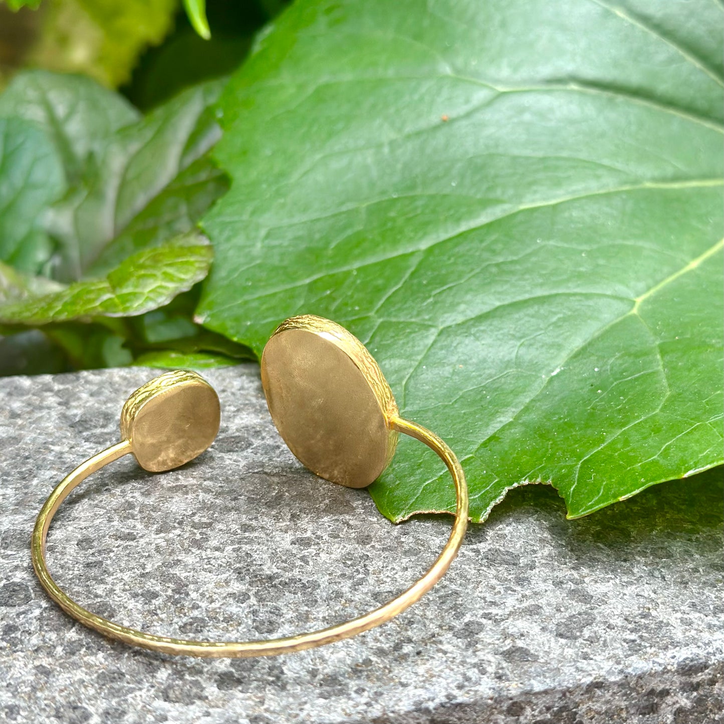 Brass 2stone Bangle 1