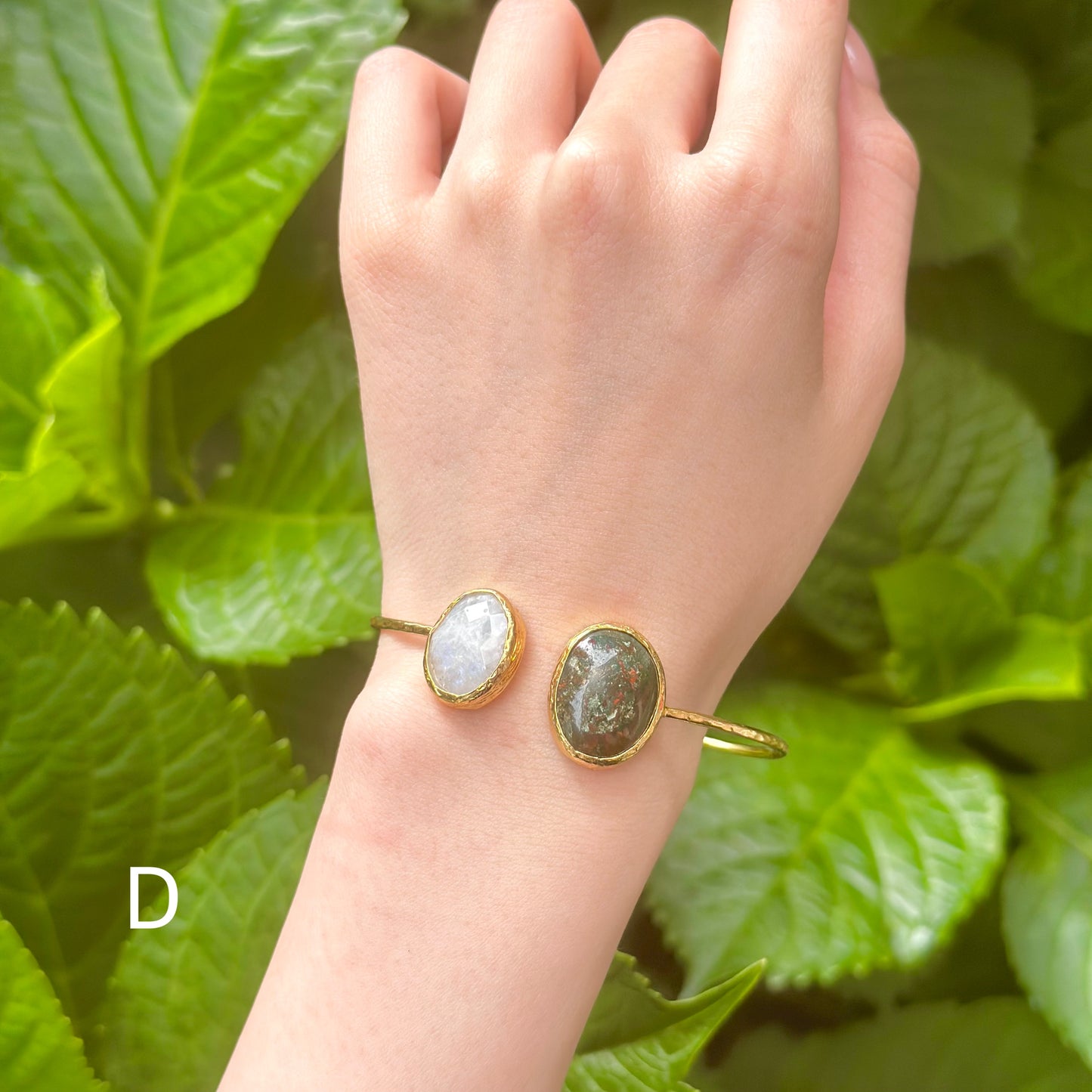 Brass 2stone Bangle 2