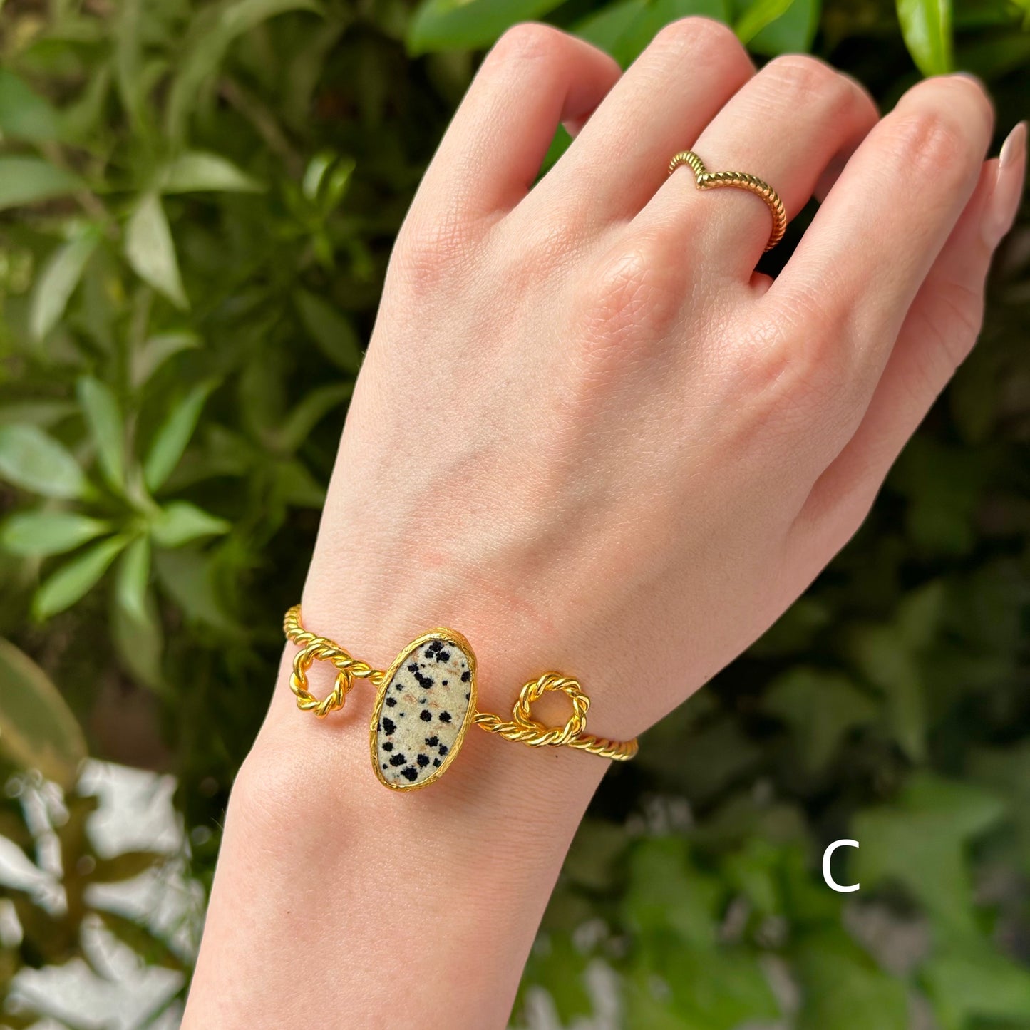 Brass twist bangle