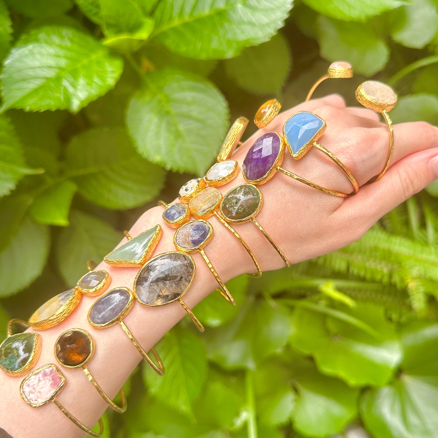 Brass 2stone Bangle 2