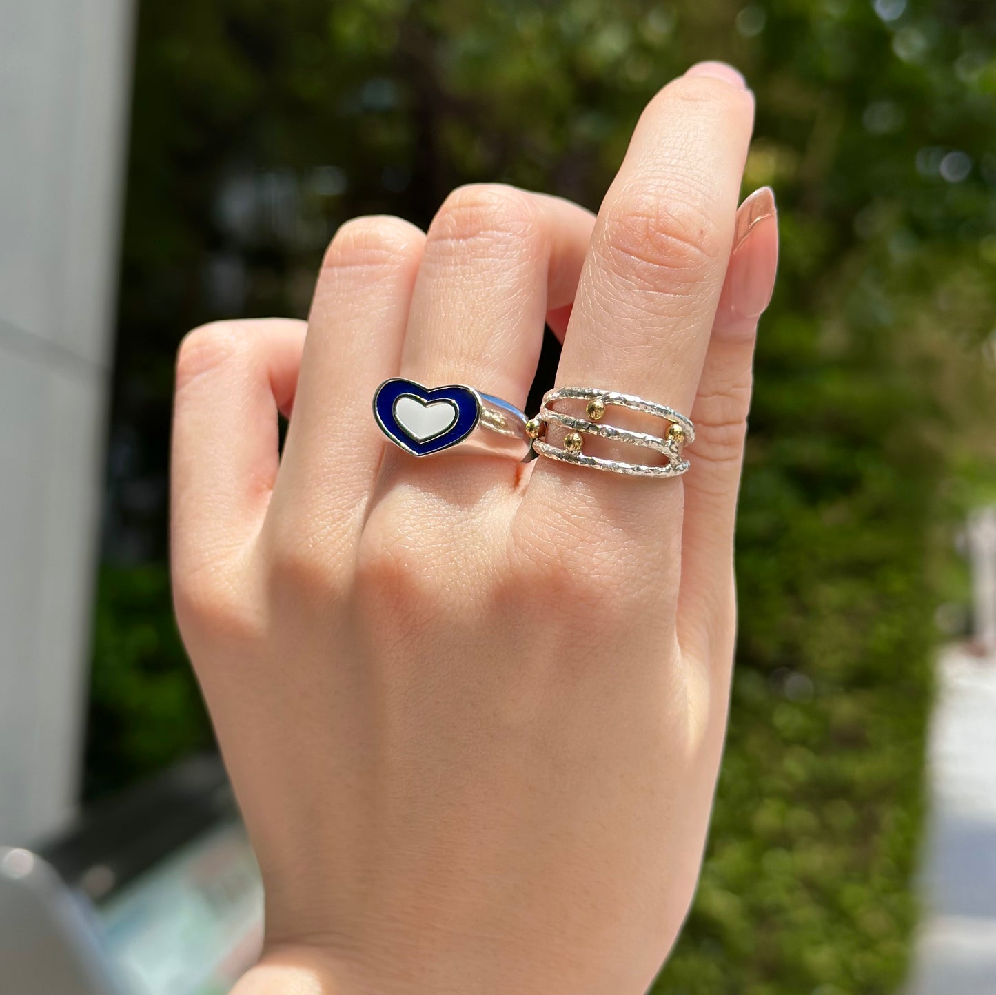 Silver925×Brass plain ring 2