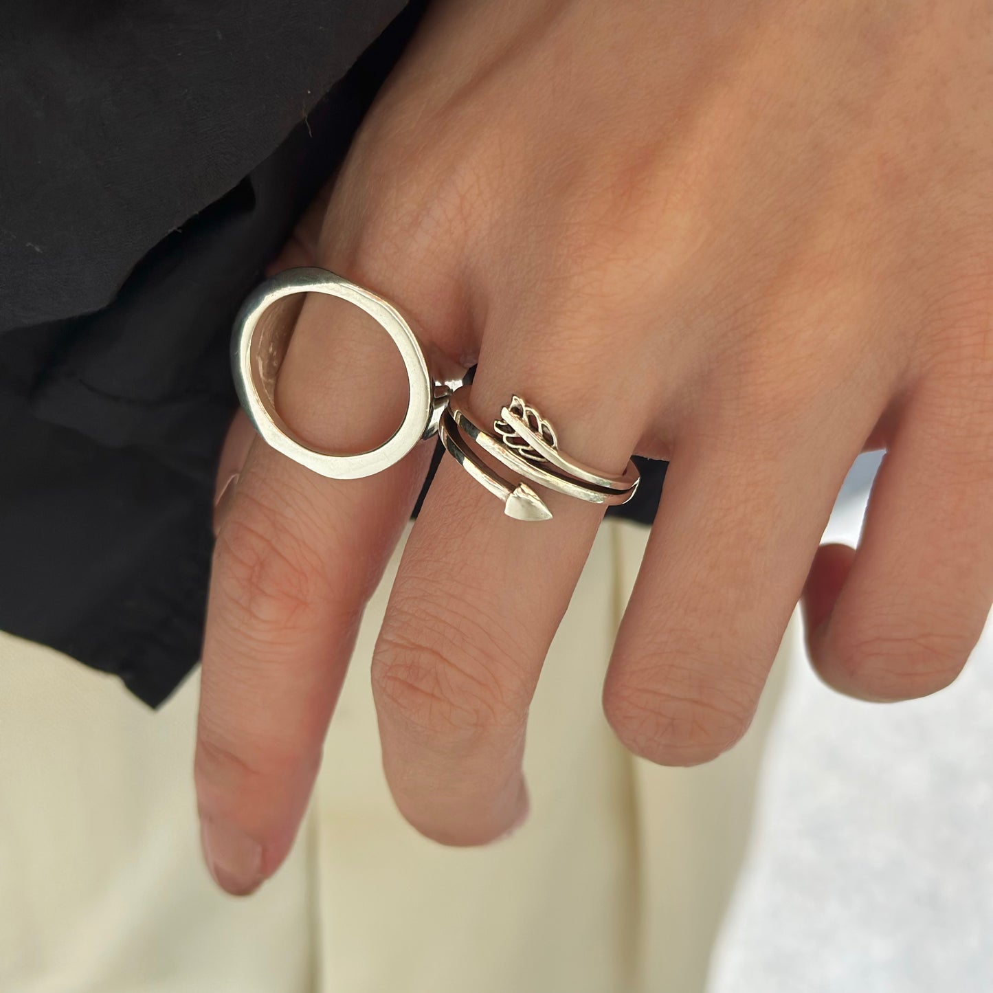 Silver925 arrow plain ring