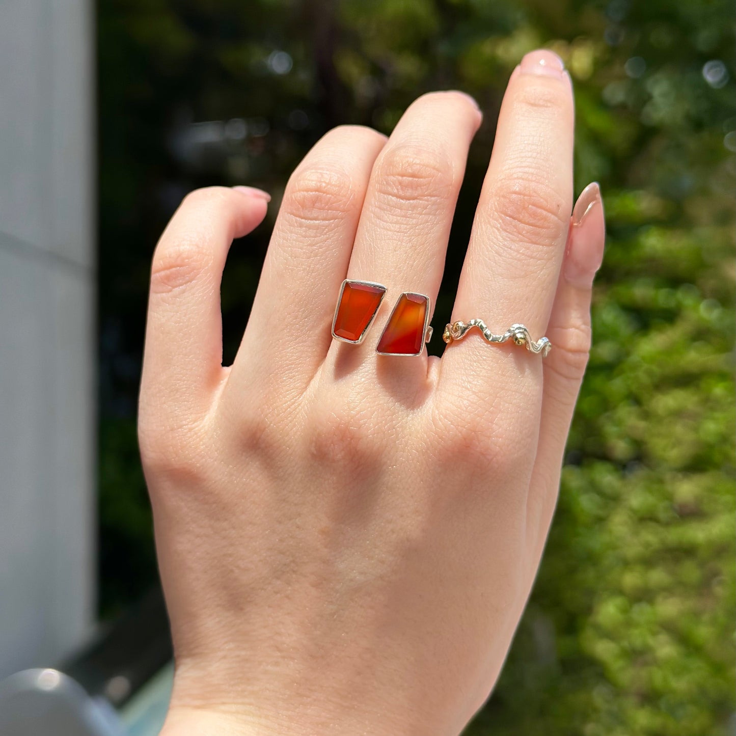 Silver925 2stone ring 4