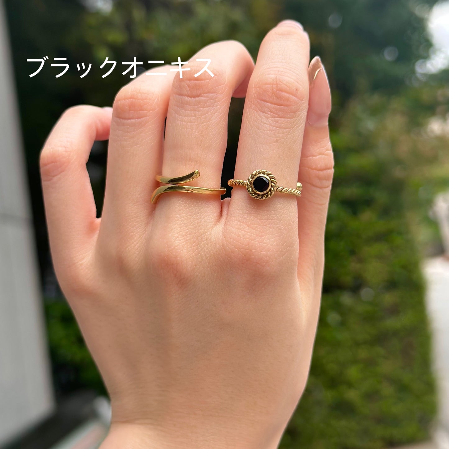 Brass petit ring〈twist 1〉
