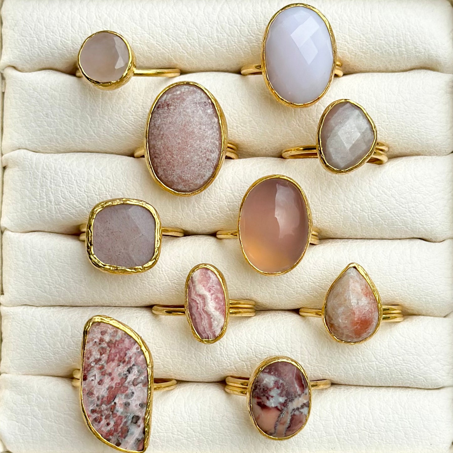 Brass 1stone ring 3