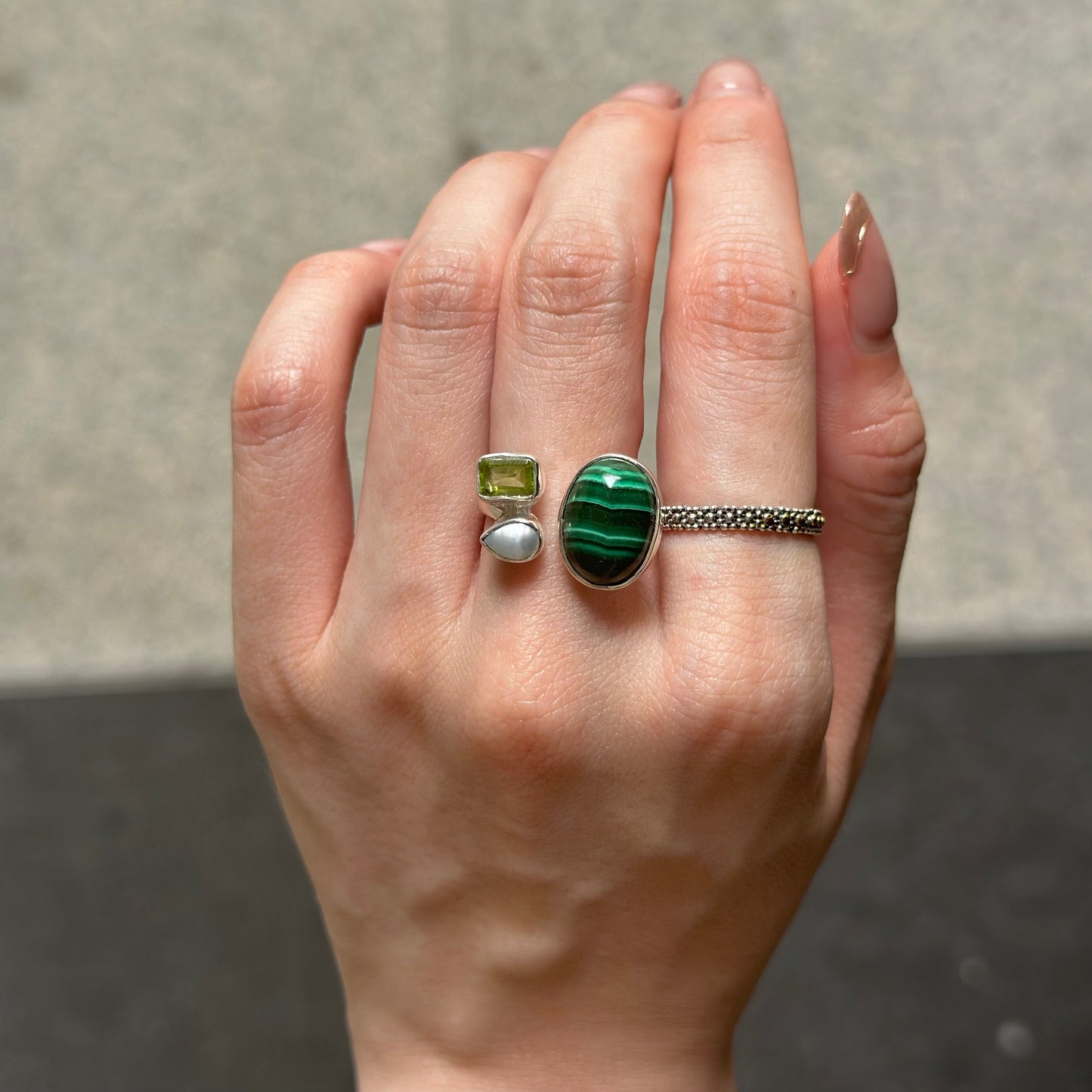Silver925 3stone ring 2