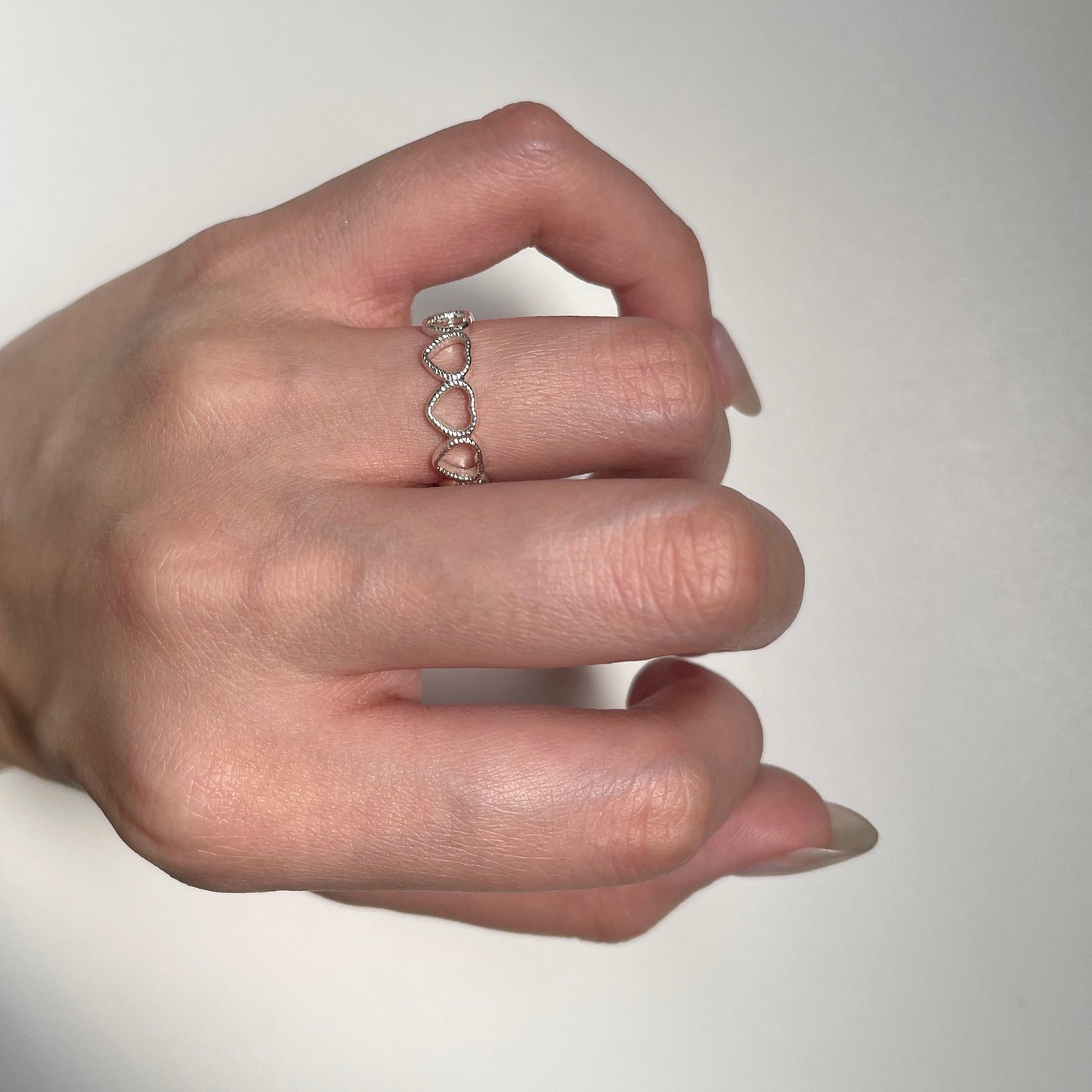 Silver925 Eternity heart plain ring