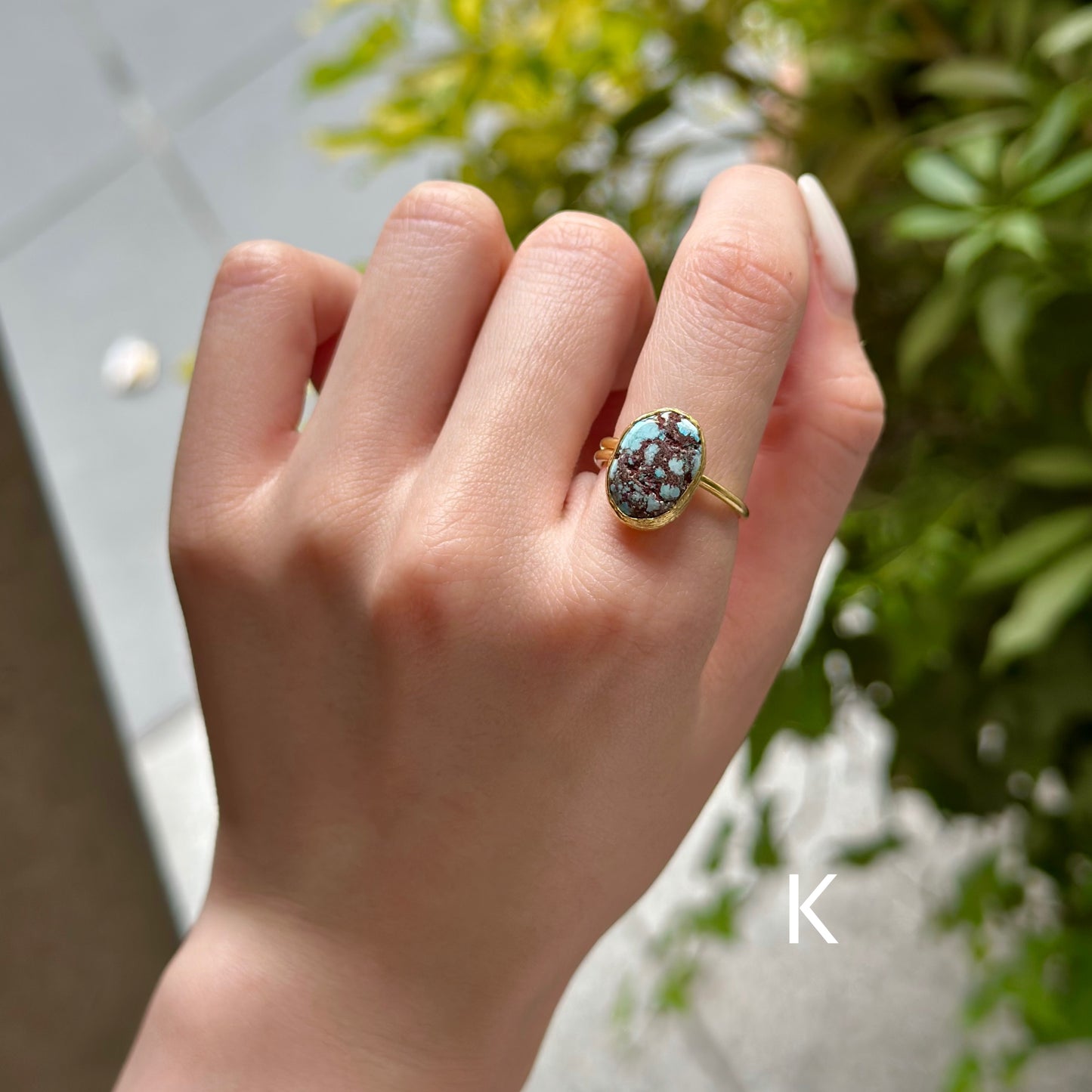 Brass 1stone ring