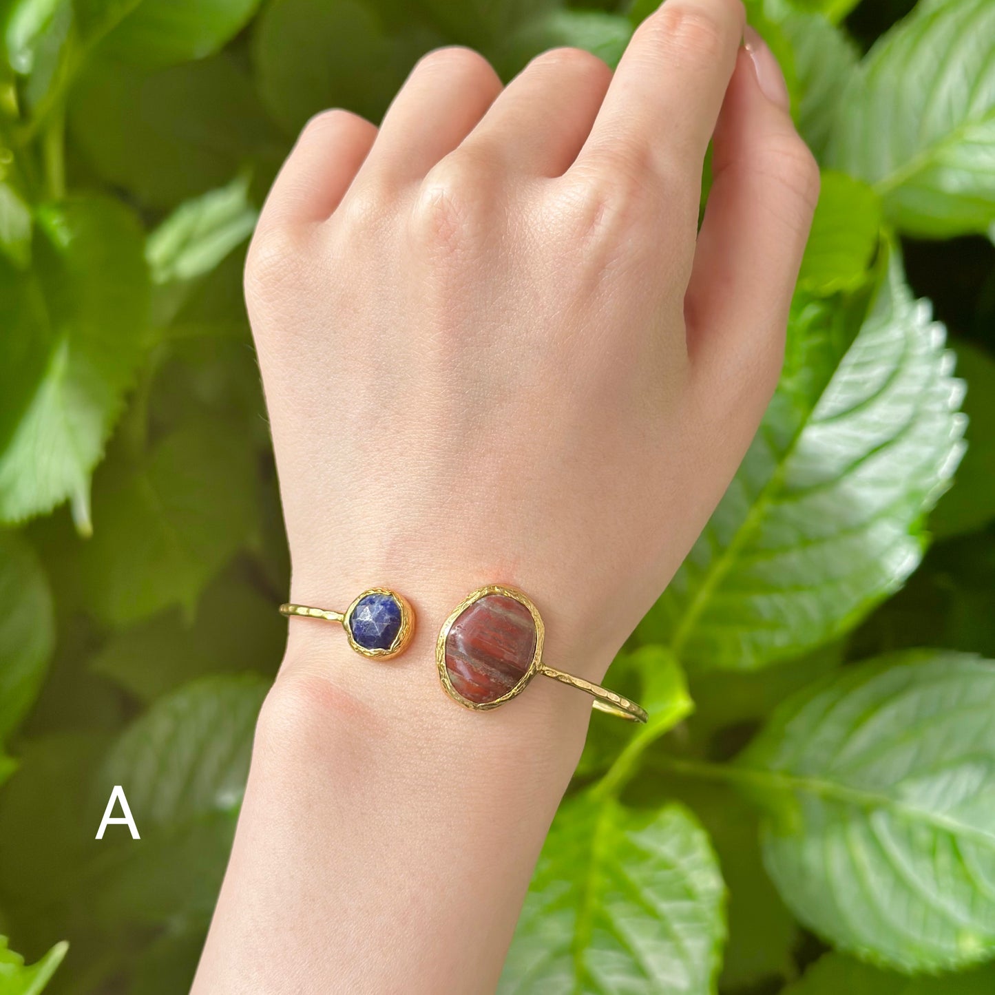 Brass 2stone Bangle 1