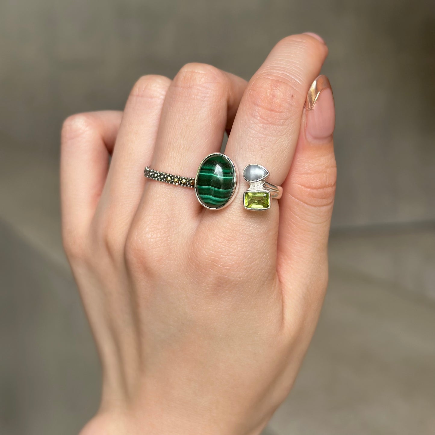 Silver925 3stone ring 2