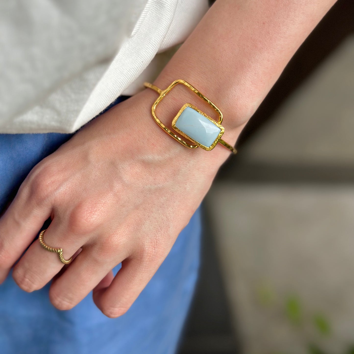Brass 1stone bangle