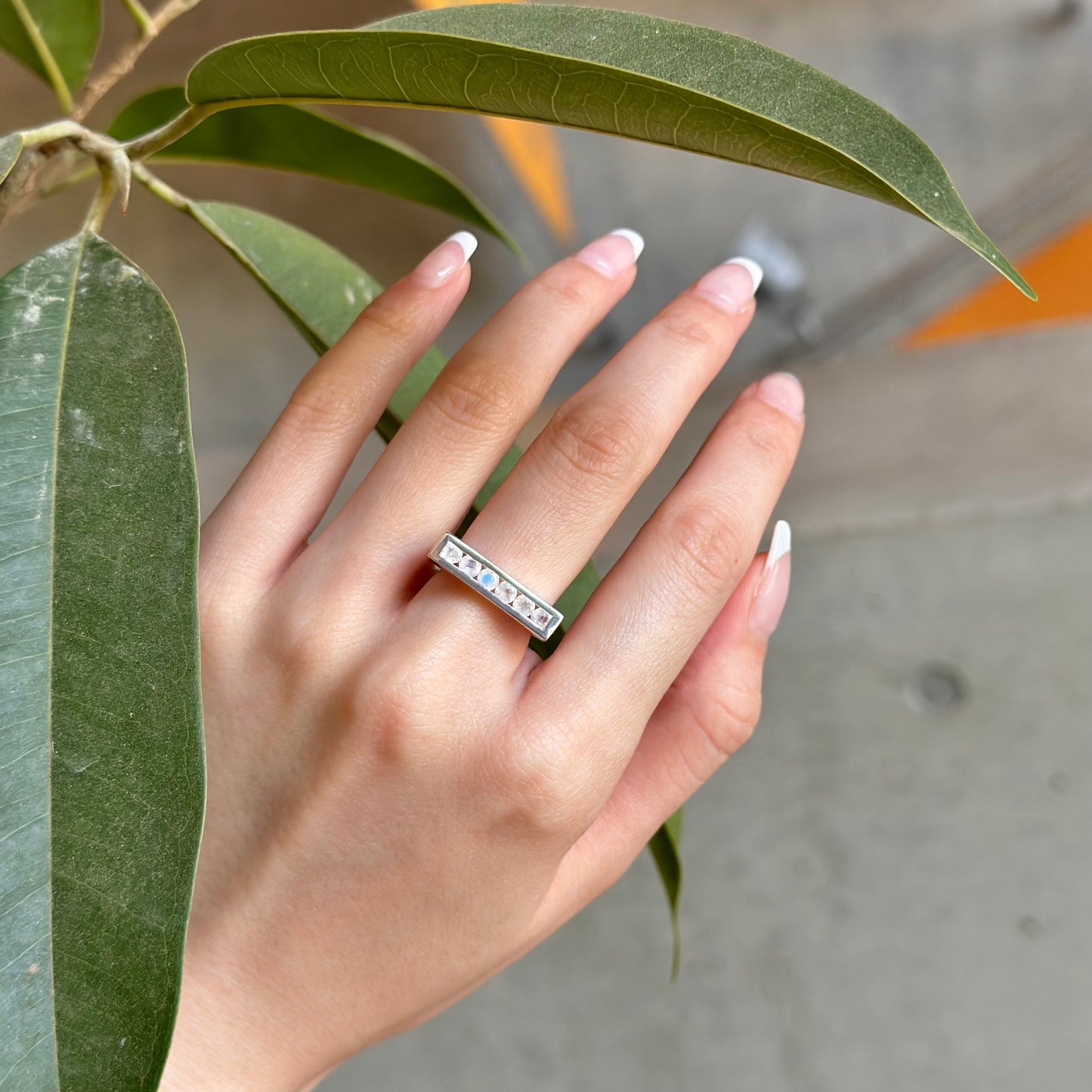 【poco】6stone line ring