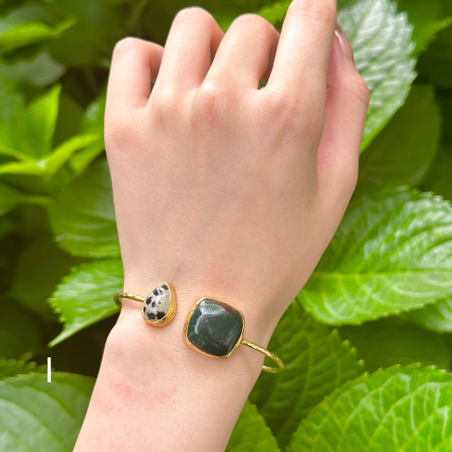 Brass 2stone Bangle 1