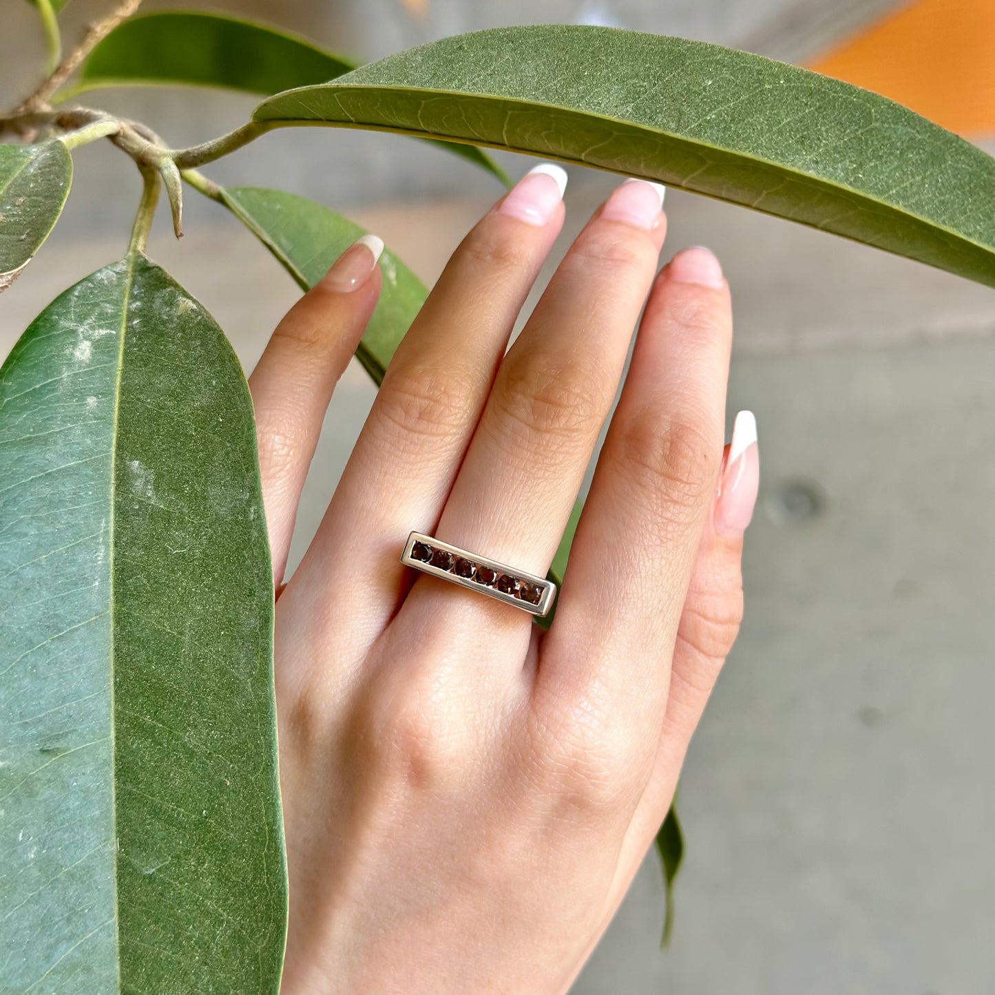 【poco】6stone line ring