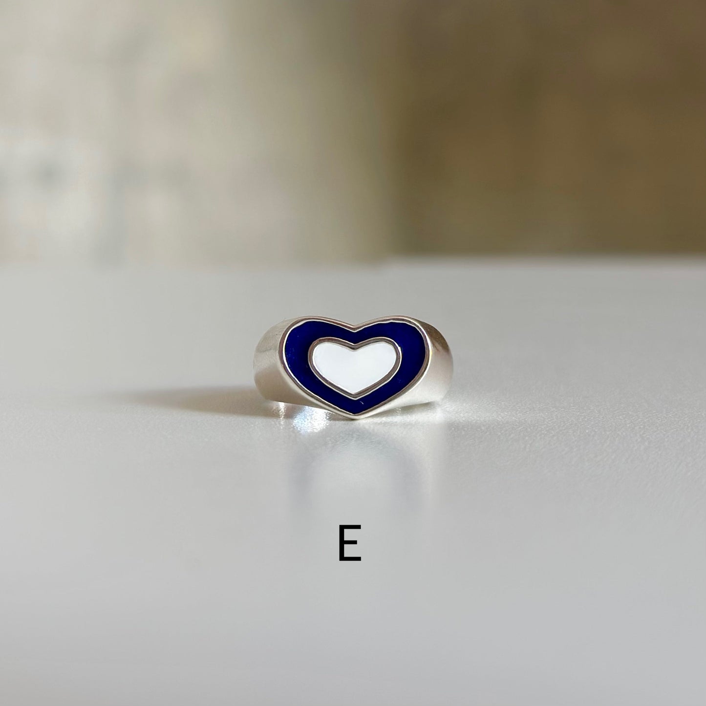 Enamel Heart ring
