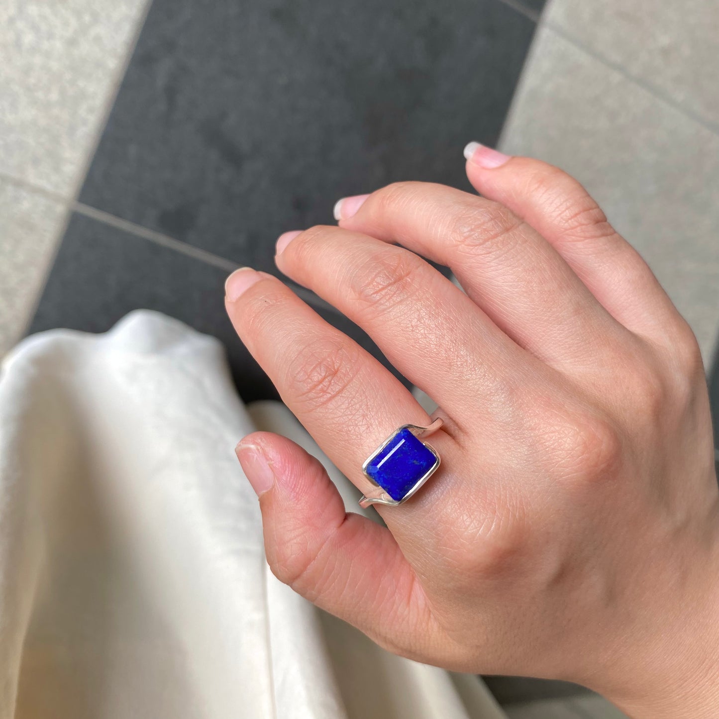 Silver925 square ring 2