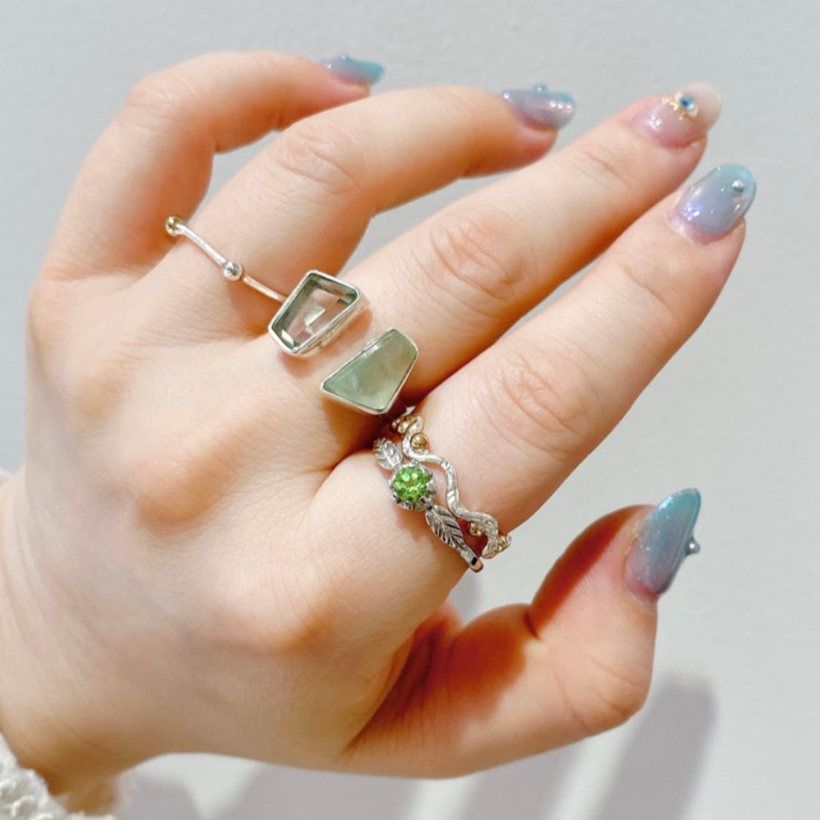 Silver925 2stone ring 4