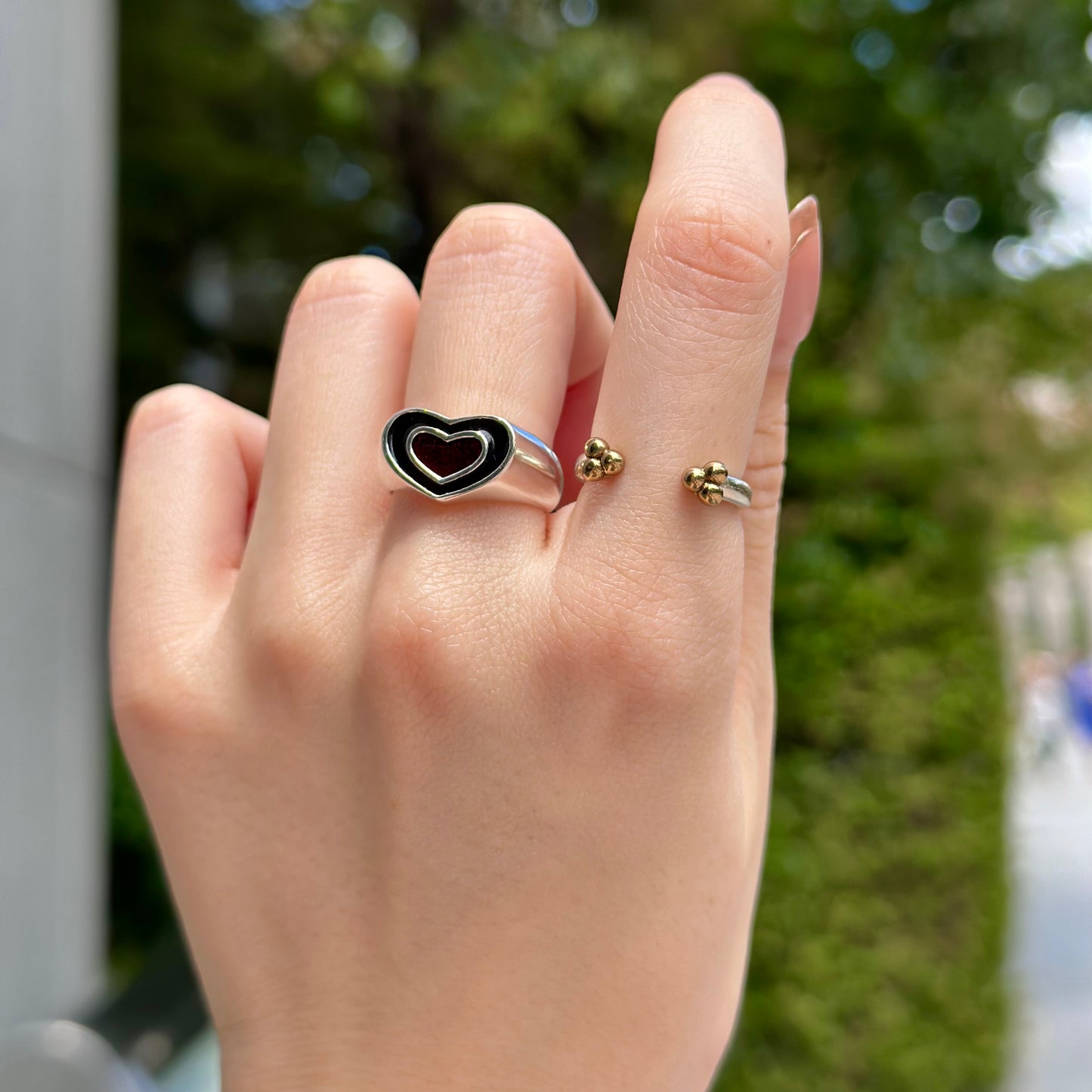Silver925×Brass plain ring 1