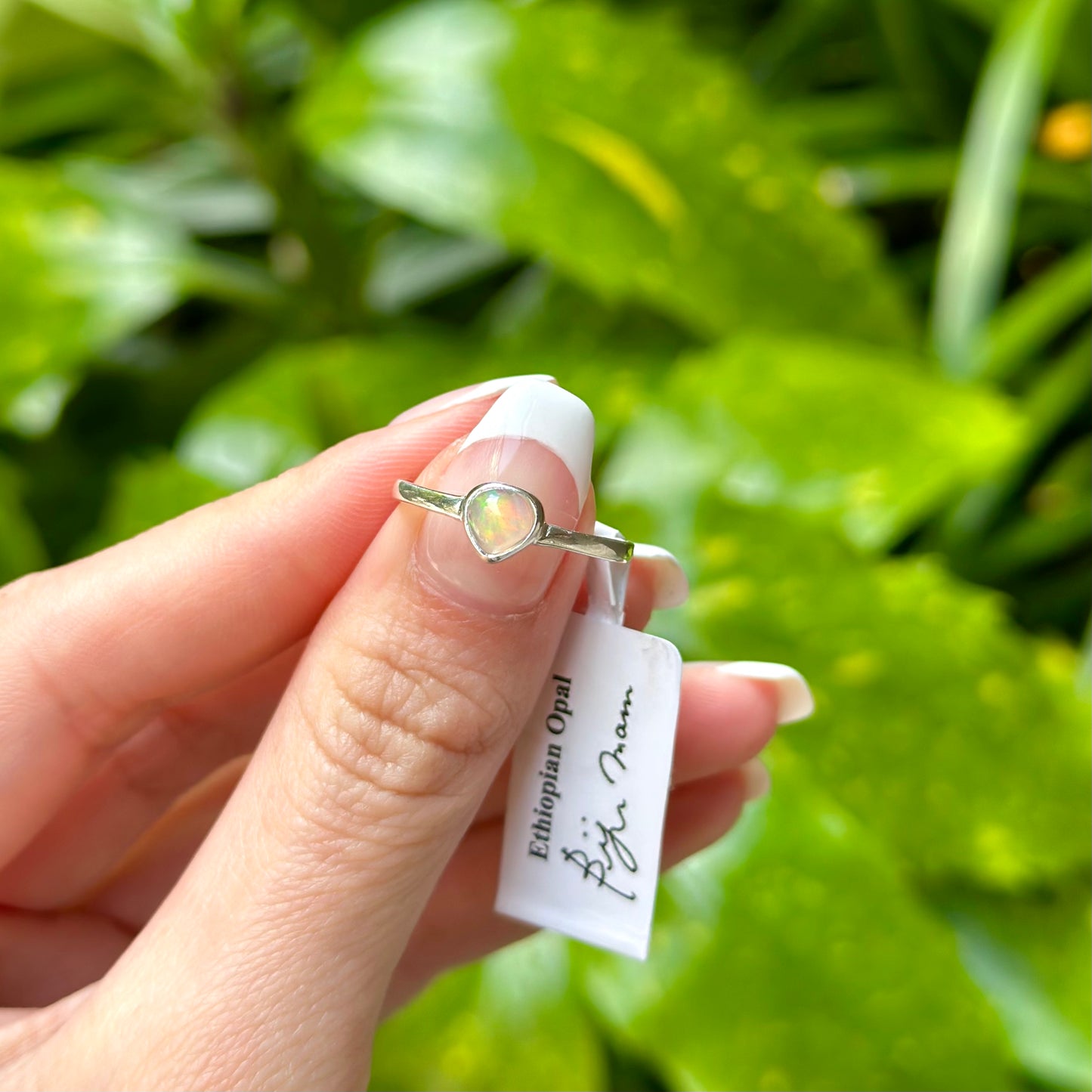 Silver925 heart opal ring 2