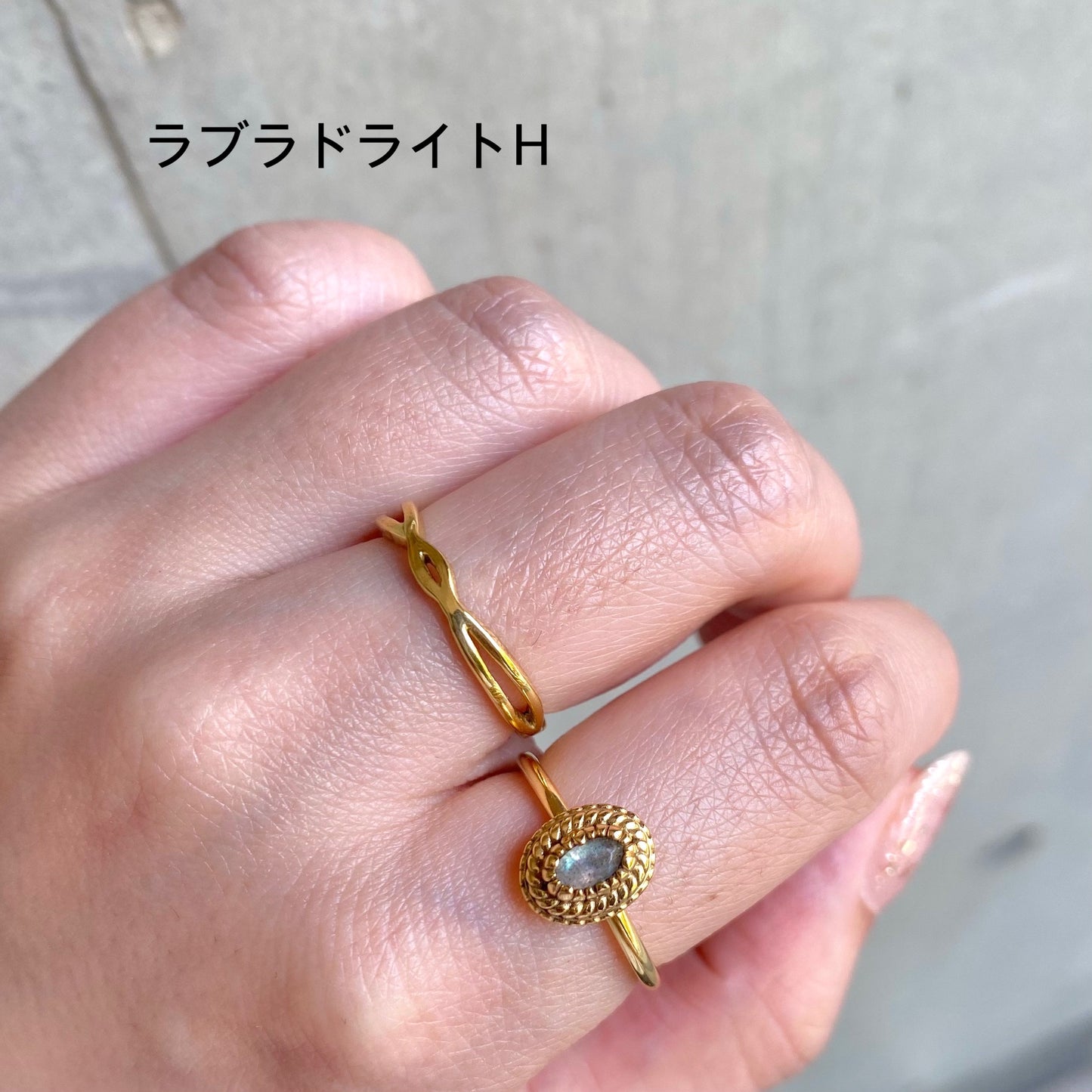 Brass petit ring〈gray〉